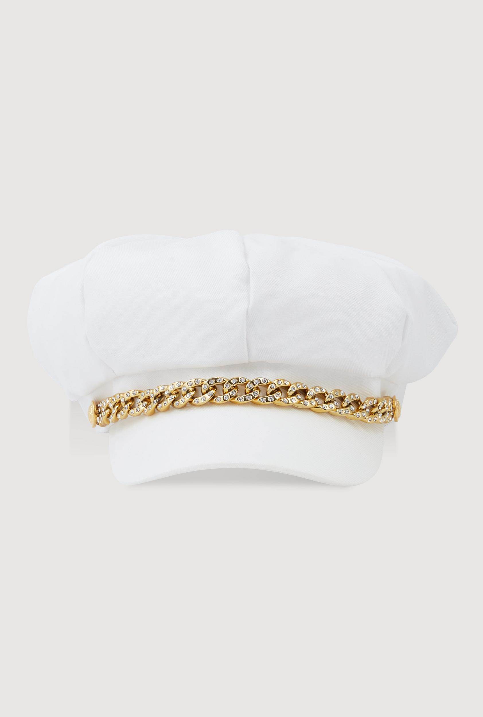 Rhinestone Chain Detail Cabbie Hat Female Product Image