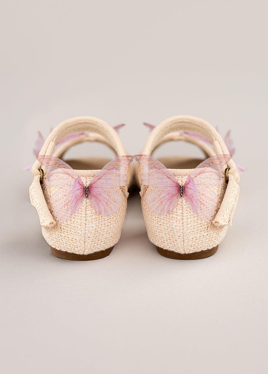 Mercedes Peep Toe Flats in Pale Blue Girls Product Image