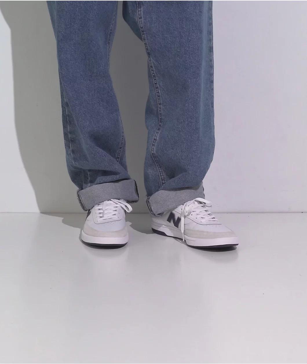 New Balance Numeric 440 White & Navy Blue Skate Shoes Product Image