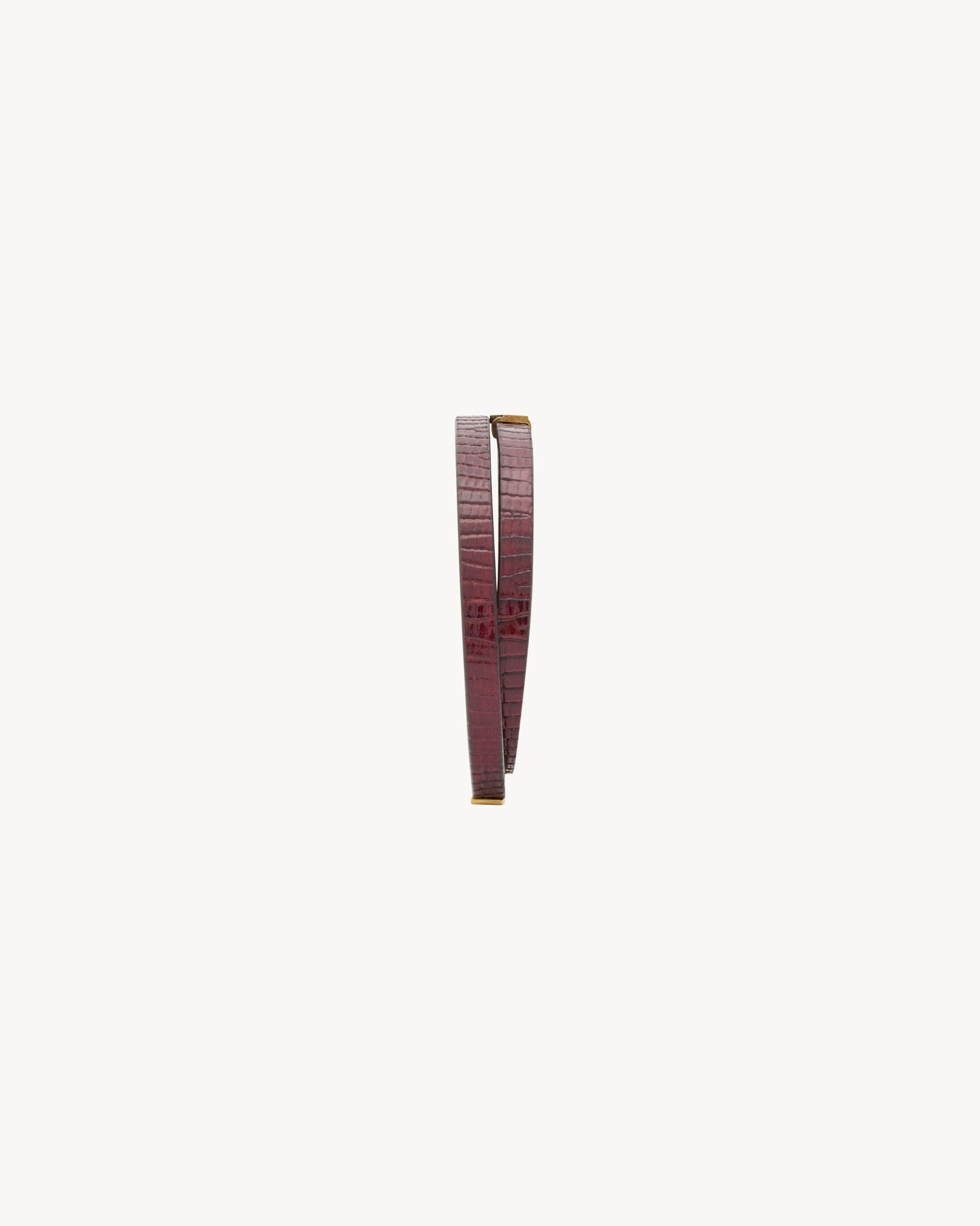 CASSANDRE double-wrap bracelet in leather Product Image