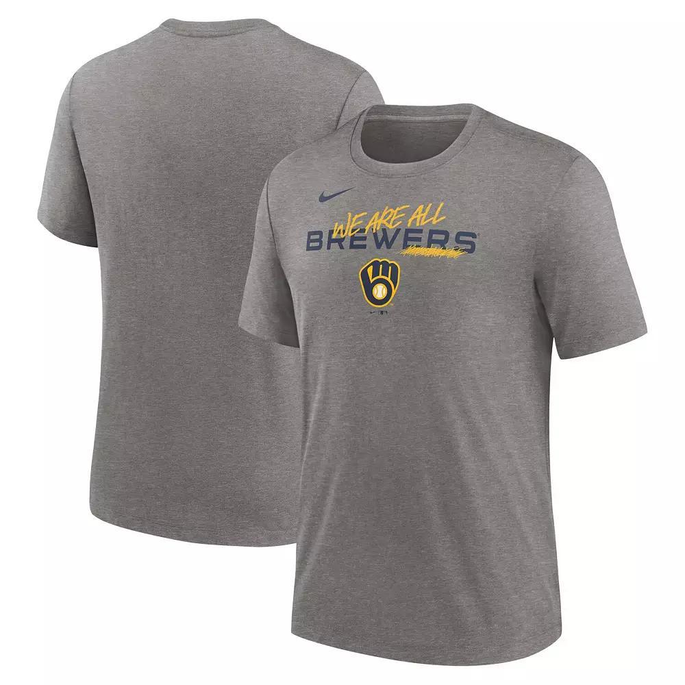 Men's Nike Heather Charcoal San Francisco Giants We Are All Tri-Blend T-Shirt, Size: XL Product Image