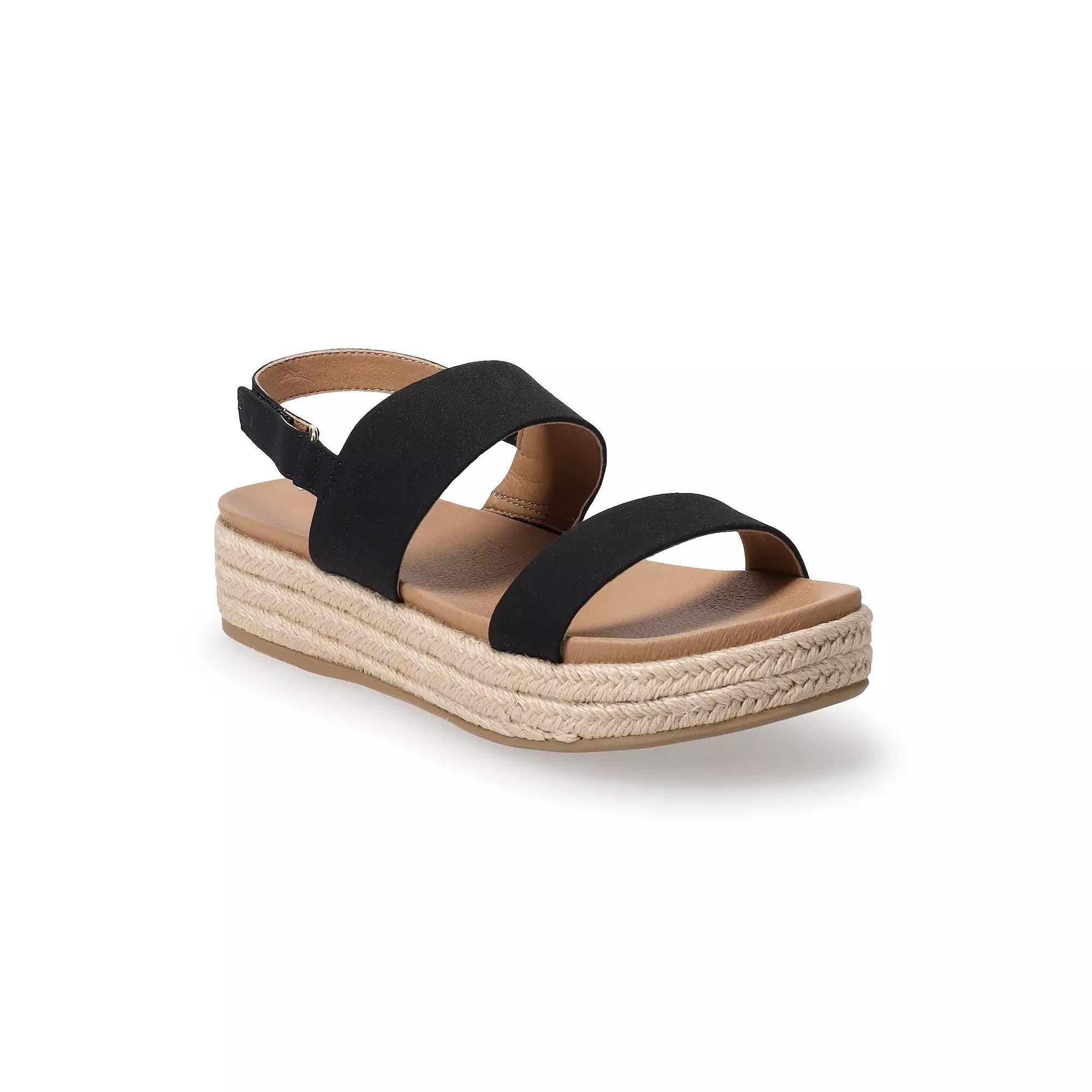 LC Lauren Conrad Paruka Women's Slide Slingback Sandals, Size: 5, Black Product Image