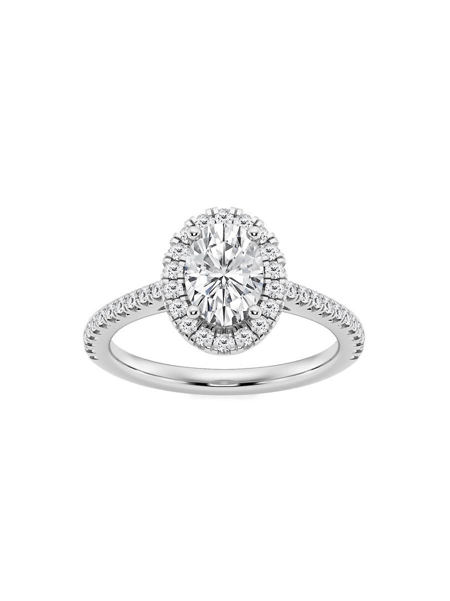 Womens Platinum & Oval Lab-Grown Diamond Halo Ring/1.30-3.60 TCW Product Image
