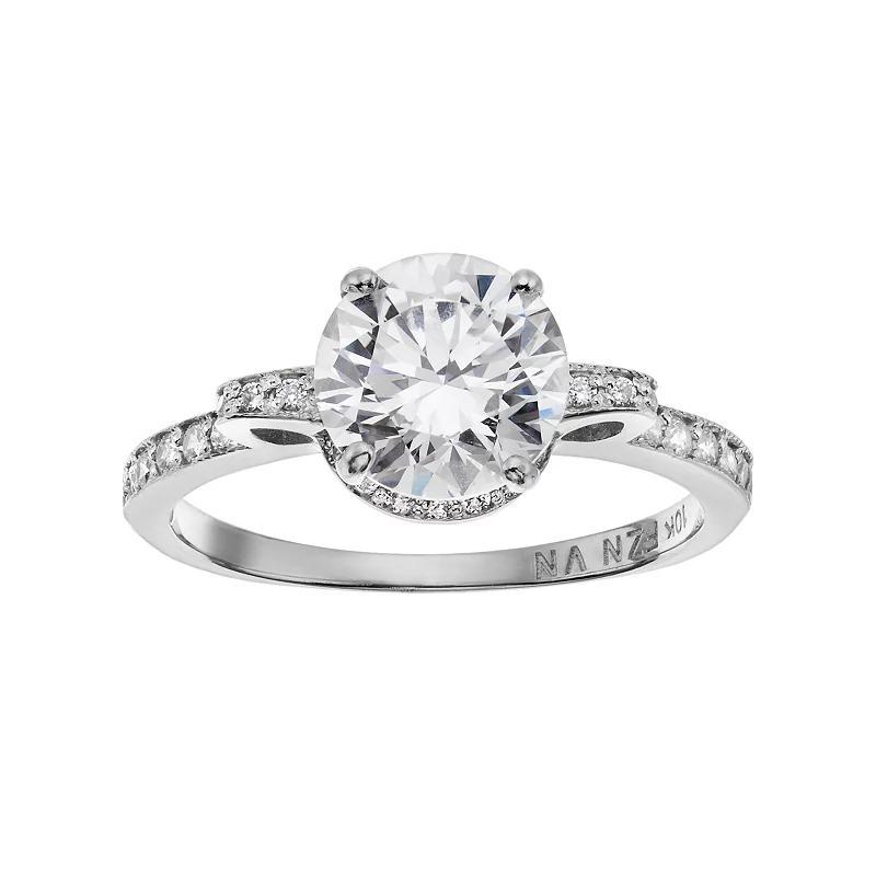 Designs by Gioelli Cubic Zirconia 10k White Gold Ring, Women's, Size: 5 Product Image