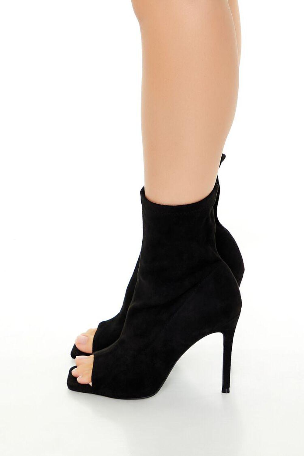 Faux Suede Open-Toe Booties | Forever 21 Product Image