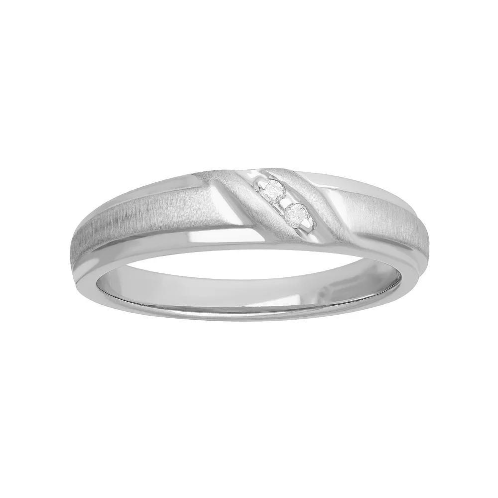 Sterling Silver Diamond Accent Wedding Band Ring, Womens Product Image