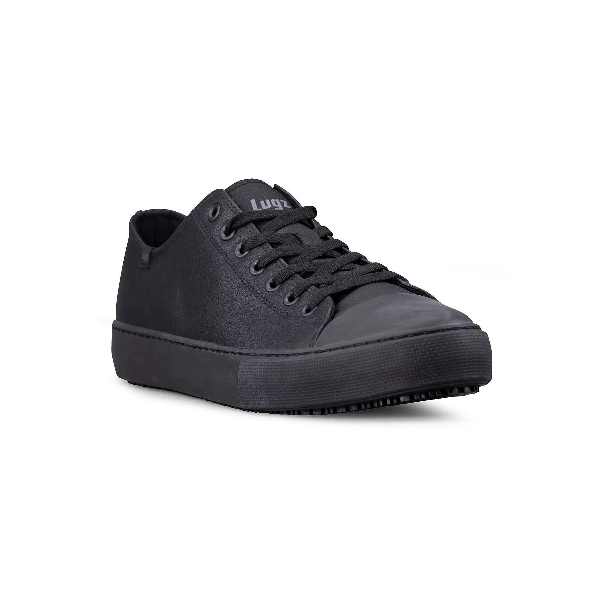Lugz Stagger Men's Slip Resistant Leather Sneakers, Size: 6.5, Black Product Image