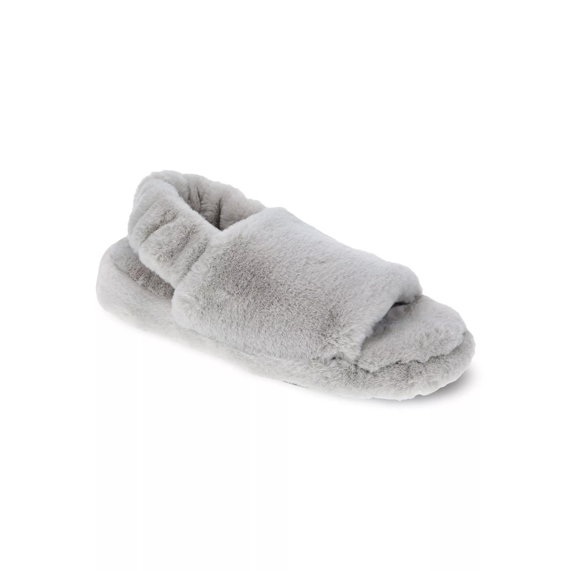 Rachel Rachel Roy Ruby Women's Faux-Fur Singback Slippers, Size: Large, Black Product Image
