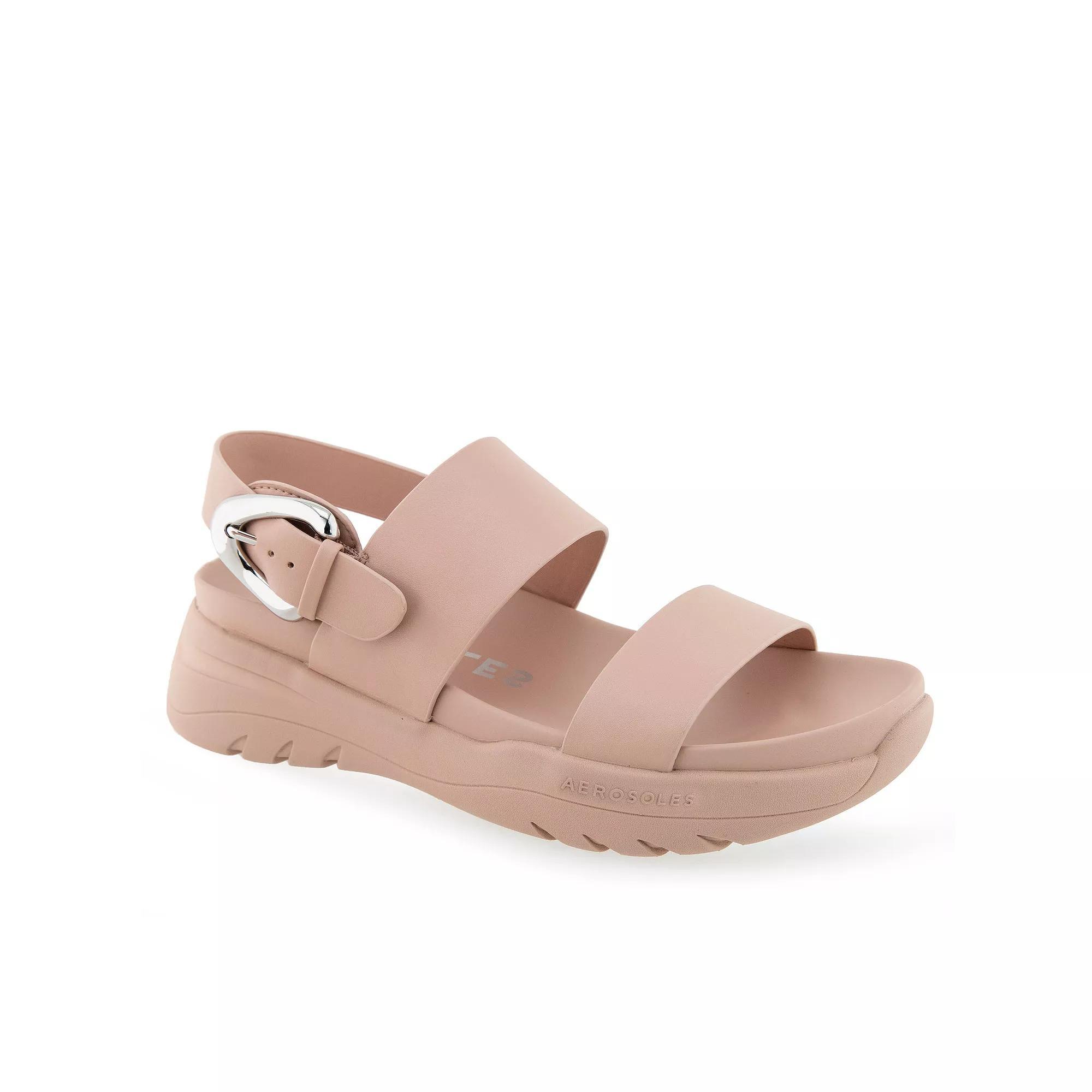 Aerosoles Hari Women's Buckled Strap Flatform Sandals, Size: 7 Medium, Cipria Product Image