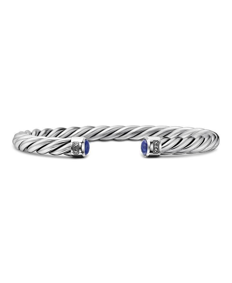 David Yurman Mens Cable Classic Cuff Bracelet with Lapis Lazuli, 6mm Product Image