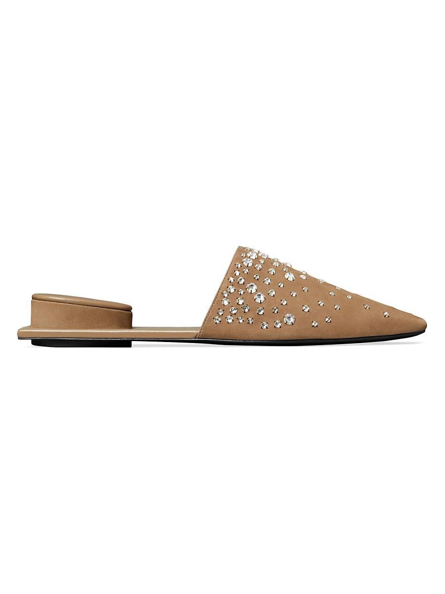 Tory Burch Womens Pierced Crystal Mules Product Image