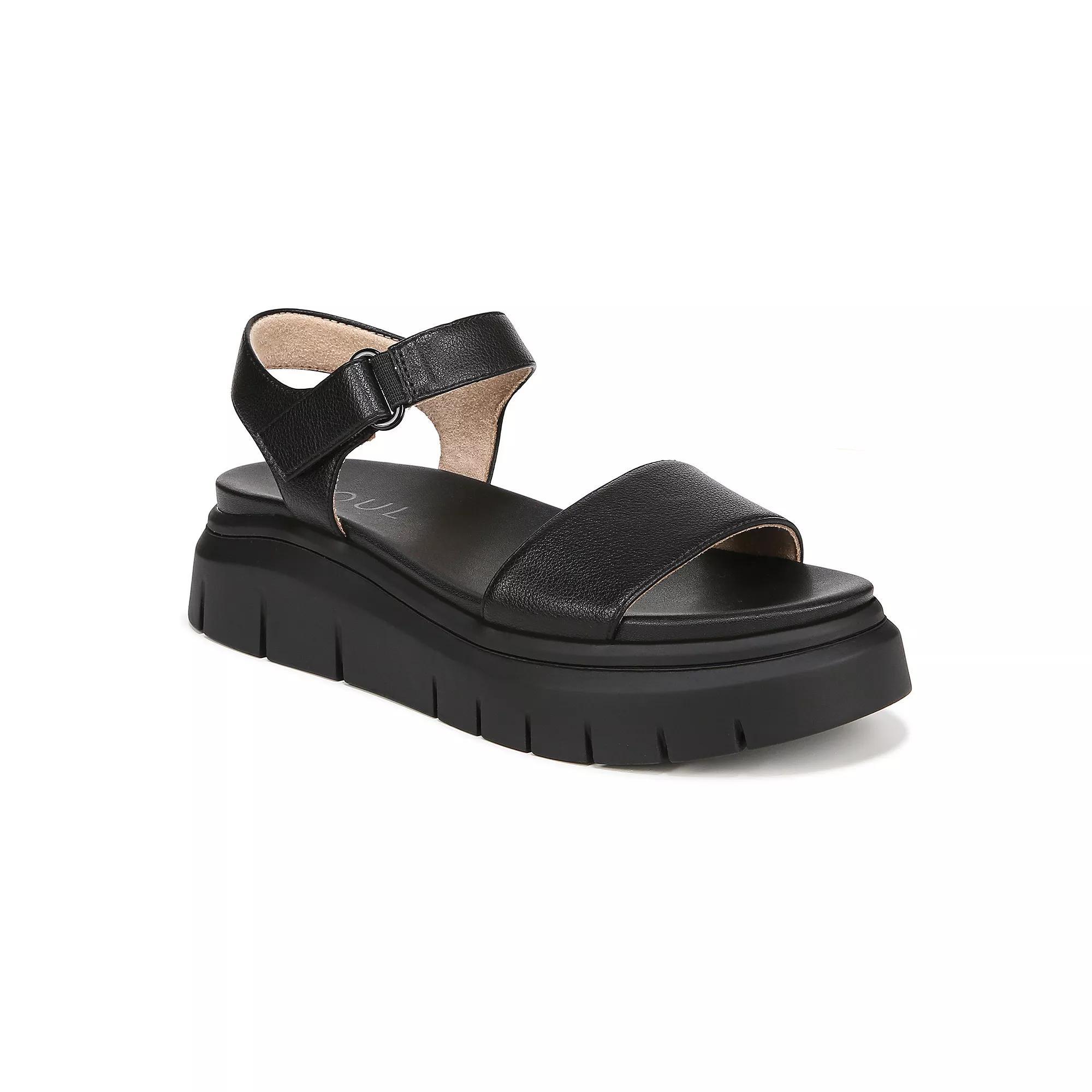 SOUL Naturalizer Poppi Women's Platform Sandals, Size: 6.5 Wide, Black Product Image