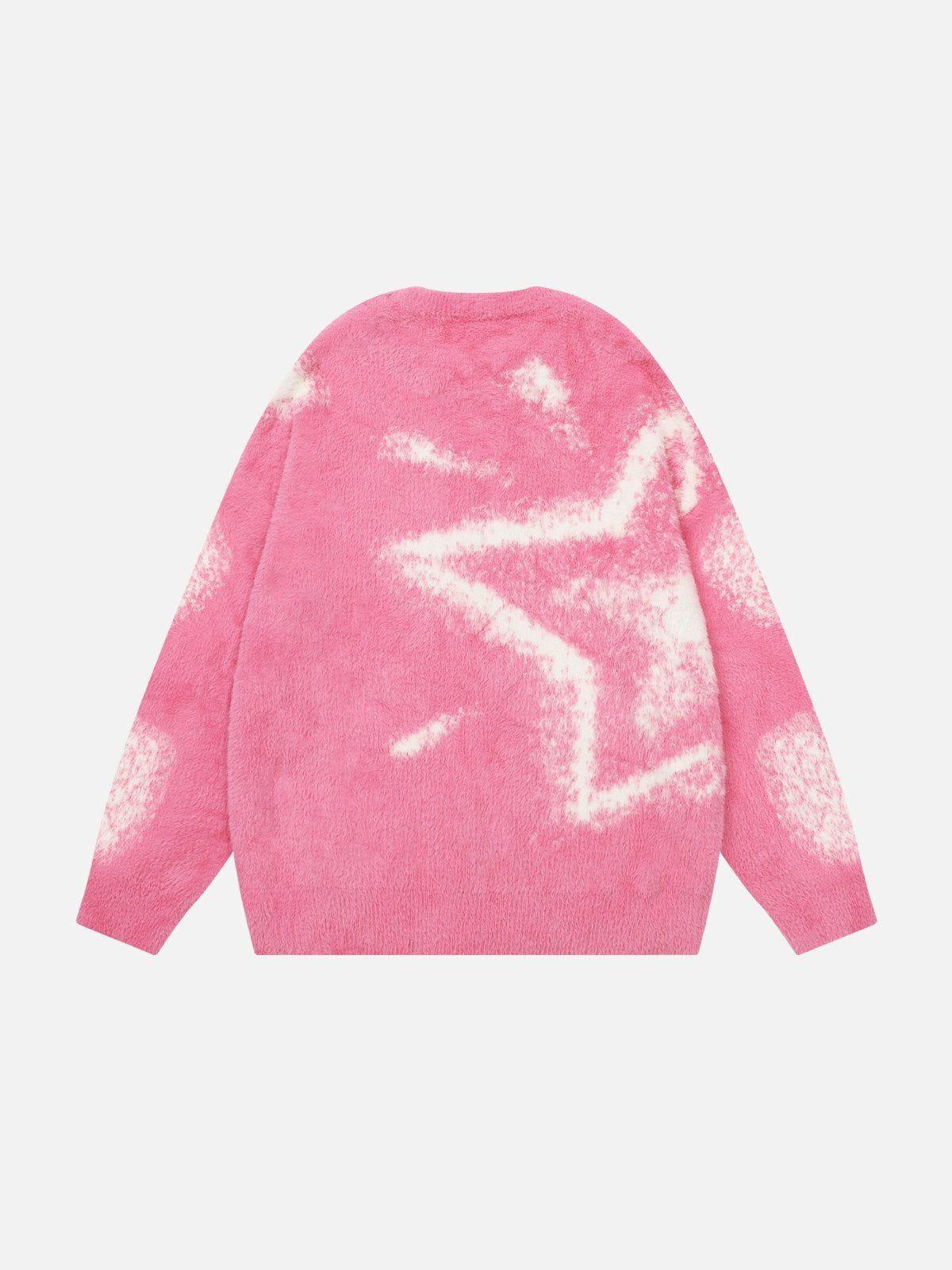 Aelfric Eden Star Graphic Pink Sweater Product Image