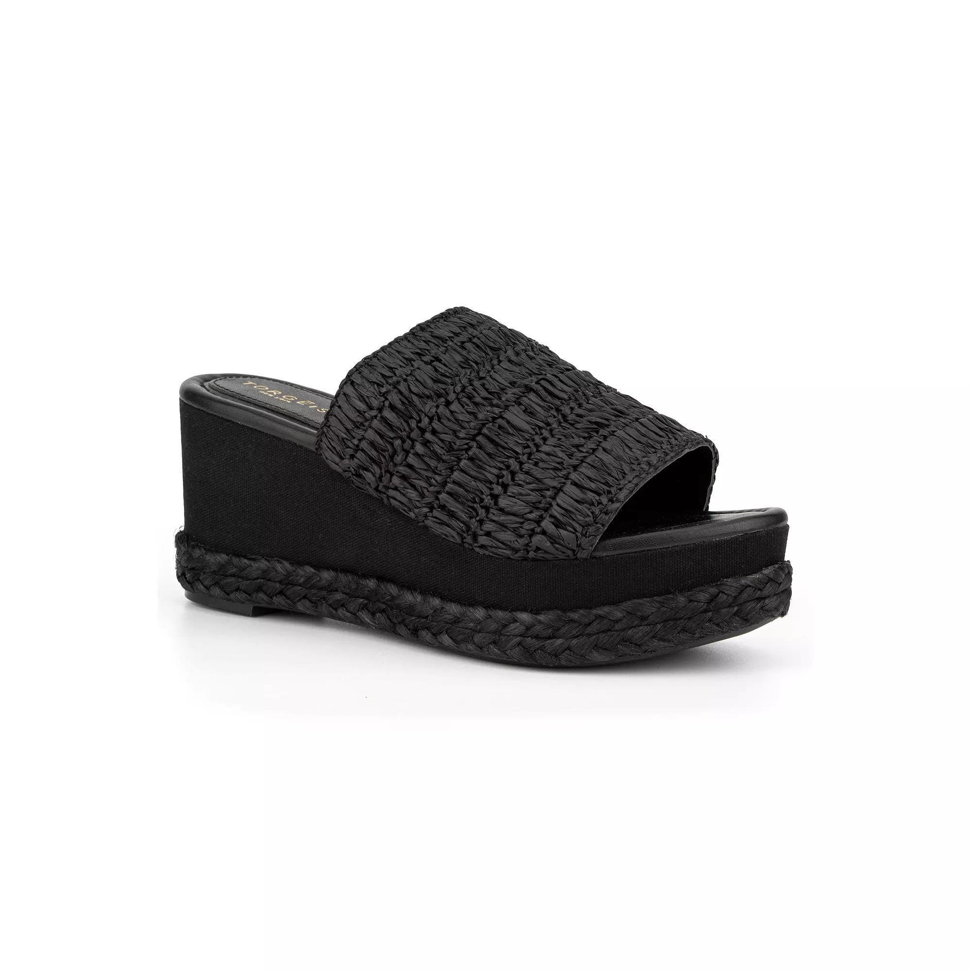 Torgeis Neith Women's Wedge Sandals, Size: 11, Black Product Image