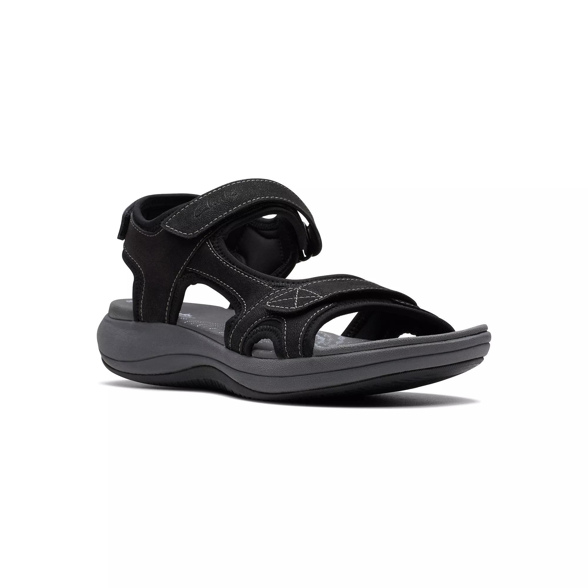 Clarks® Cloudsteppers Mira Bay Women's Sport Sandals, Size: 9, Black Product Image