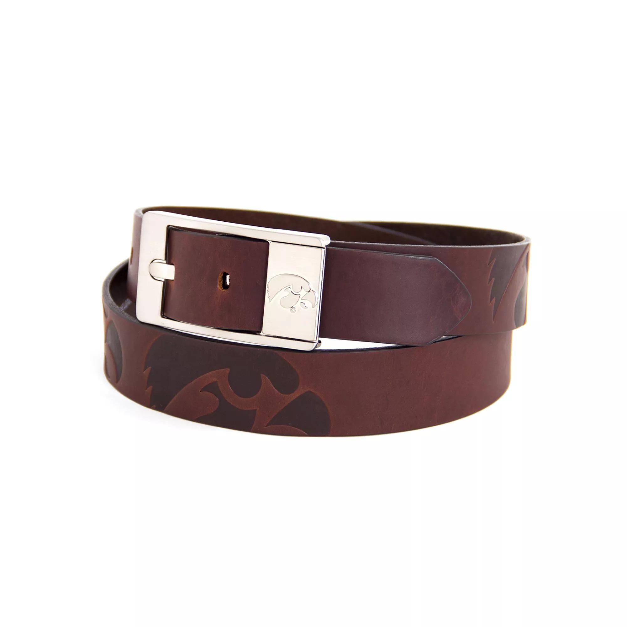 Men's Iowa Hawkeyes Brandish Leather Belt, Size: 40, Team Product Image