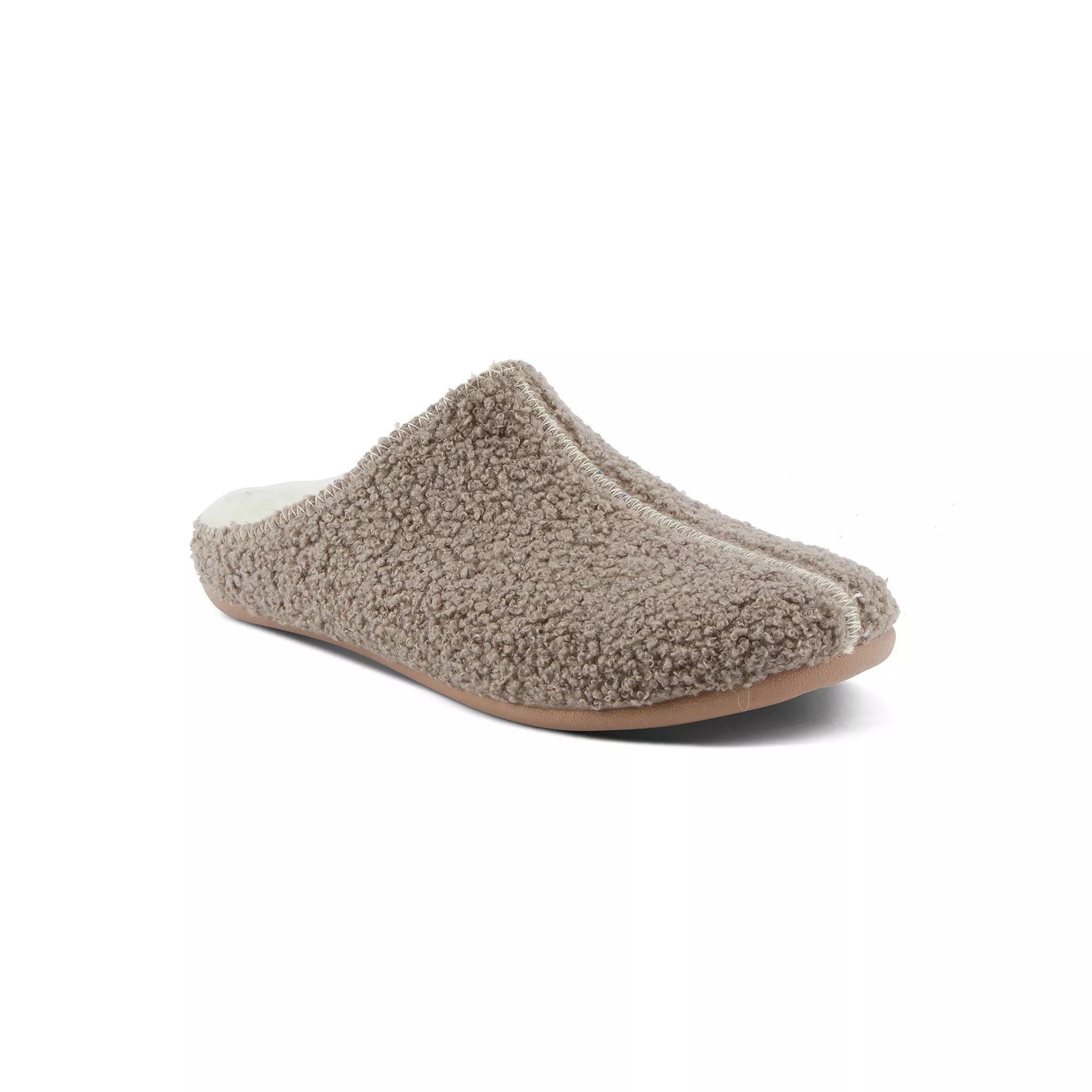 Flexus by Spring Step Lyndel Women's Sherpa Slippers, Size: 38, Brown Product Image