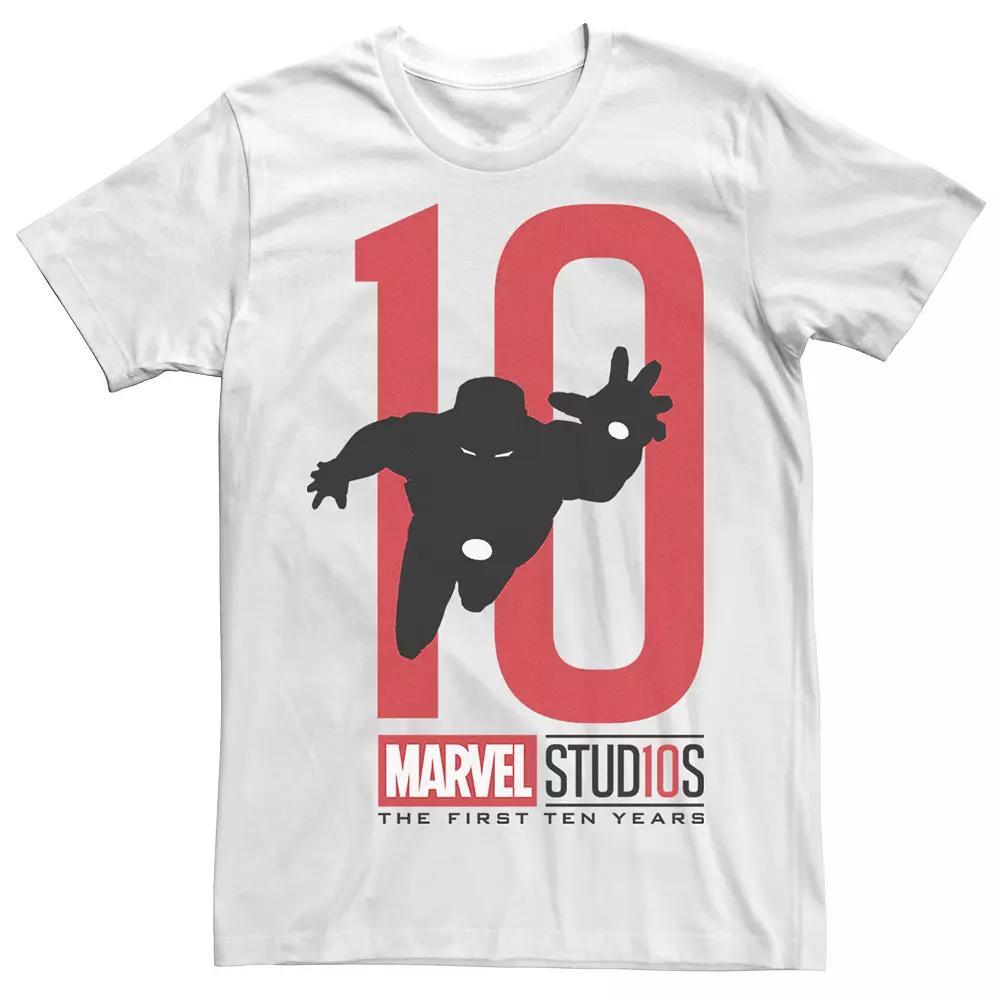 Men's Marvel Studios 10 Years Iron Man Short Sleeve Graphic Tee, Size: Medium, White Product Image