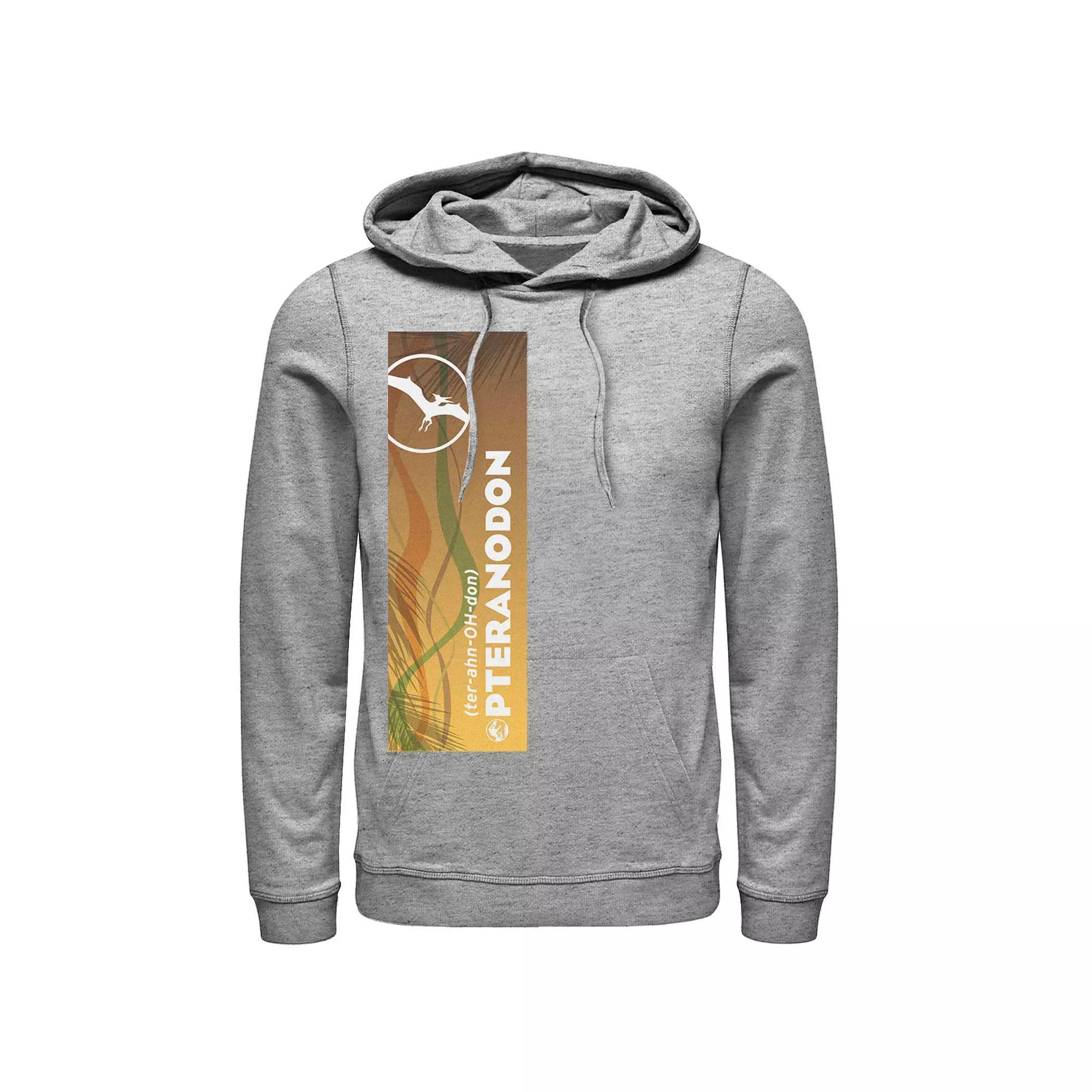 Men's Jurassic World Pteranodon Right Panel Hoodie, Size: XL, Black Product Image