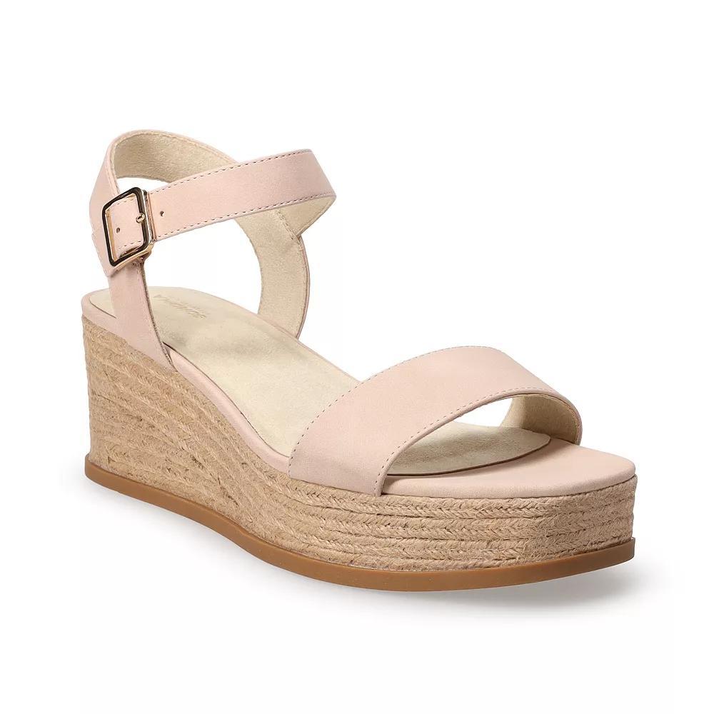 Sonoma Goods For Life® Wedge Women's Sandals, Size: 6, Blush Product Image