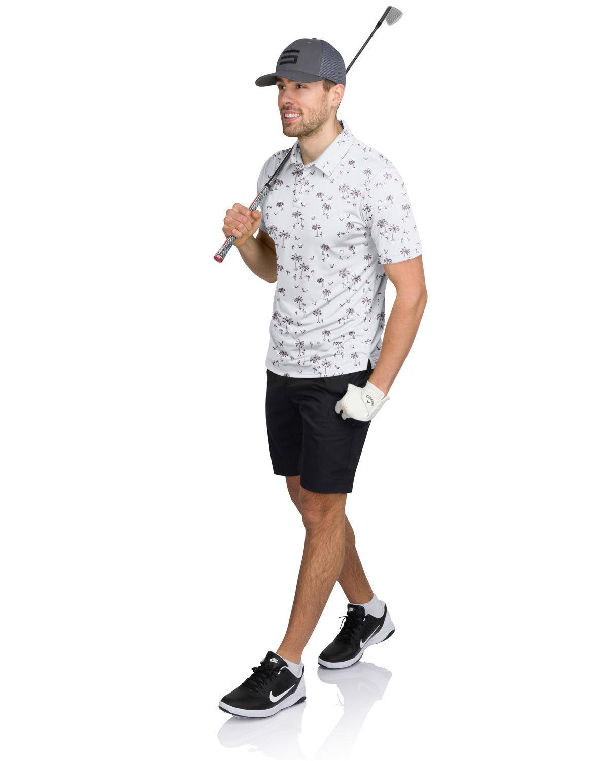 Three Sixty Six Men’s Print Golf Polos Product Image