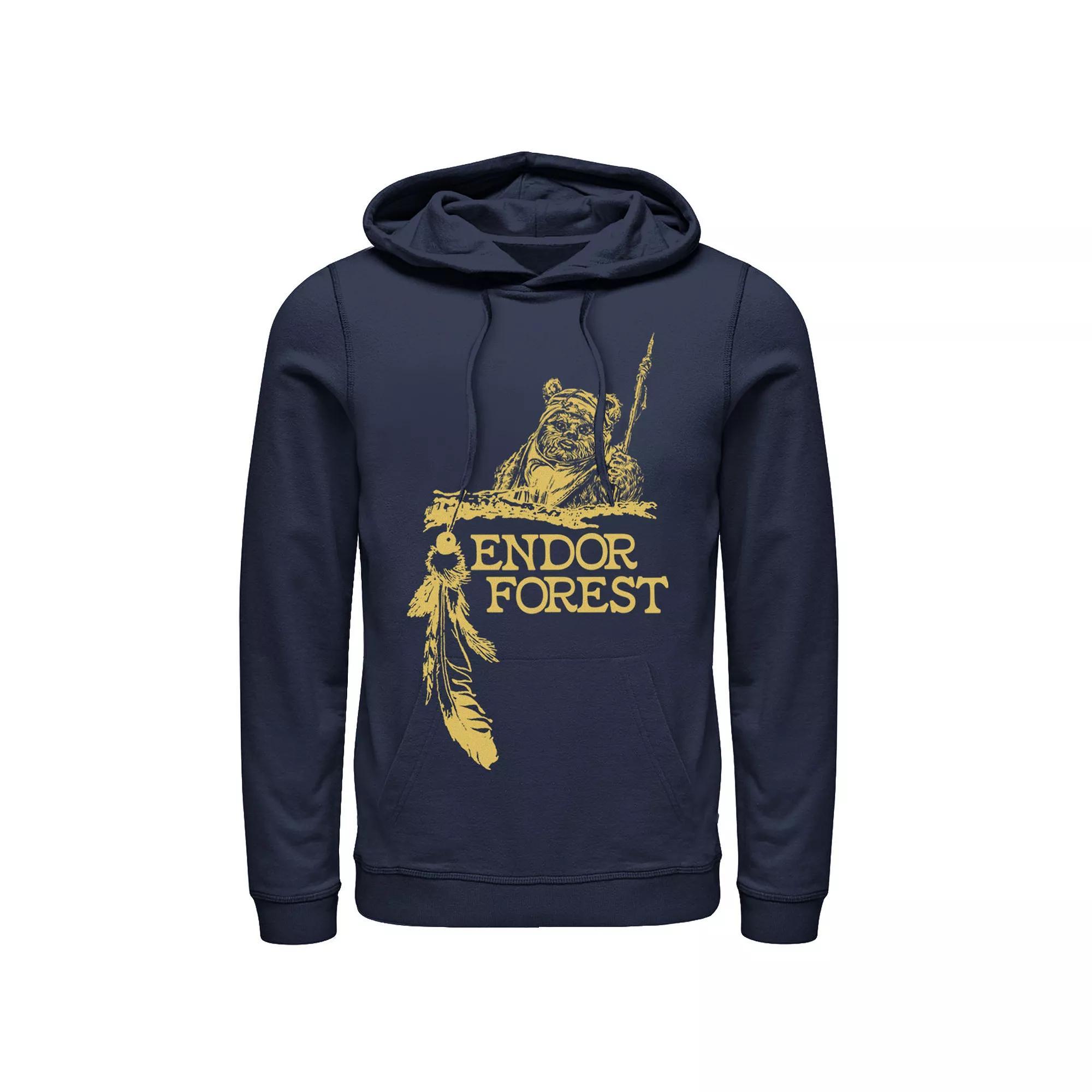Men's Star Wars Ewok Endor Forest Hoodie, Size: XL, Blue Product Image