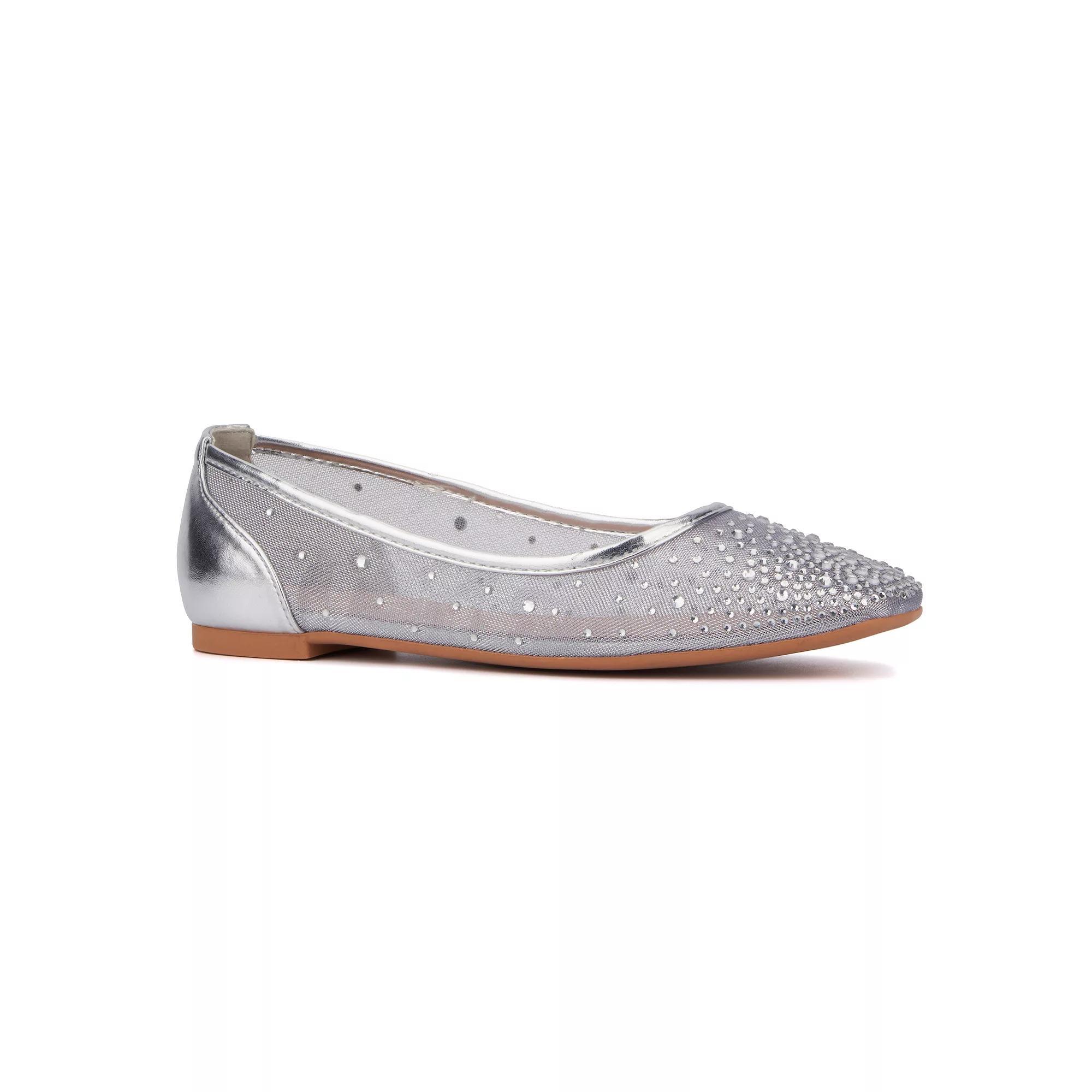 New York & Company® Priya Women's Ballet Flats, Size: 11, Silver Product Image