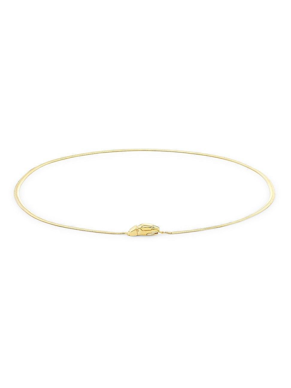 Womens 14K Yellow Gold Snake Chain Necklace Product Image