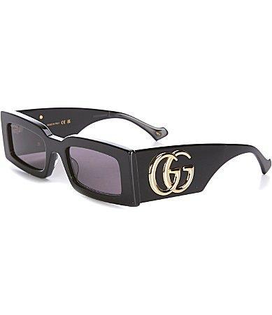 Geometric Acetate Rectangle Sunglasses Product Image