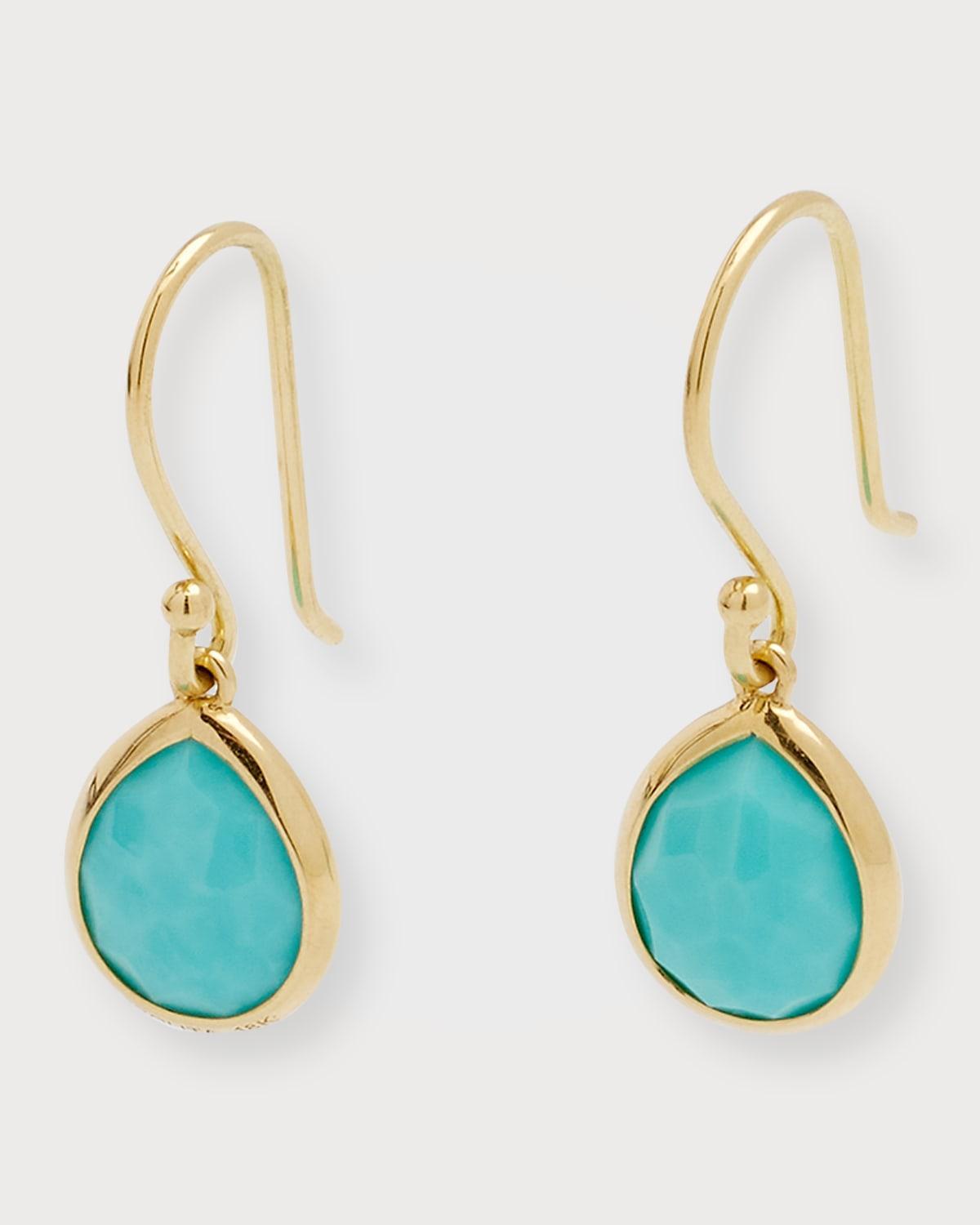 Ippolita 18K Yellow Gold Rock Candy Blue Topaz Teeny Teardrop Earrings Product Image