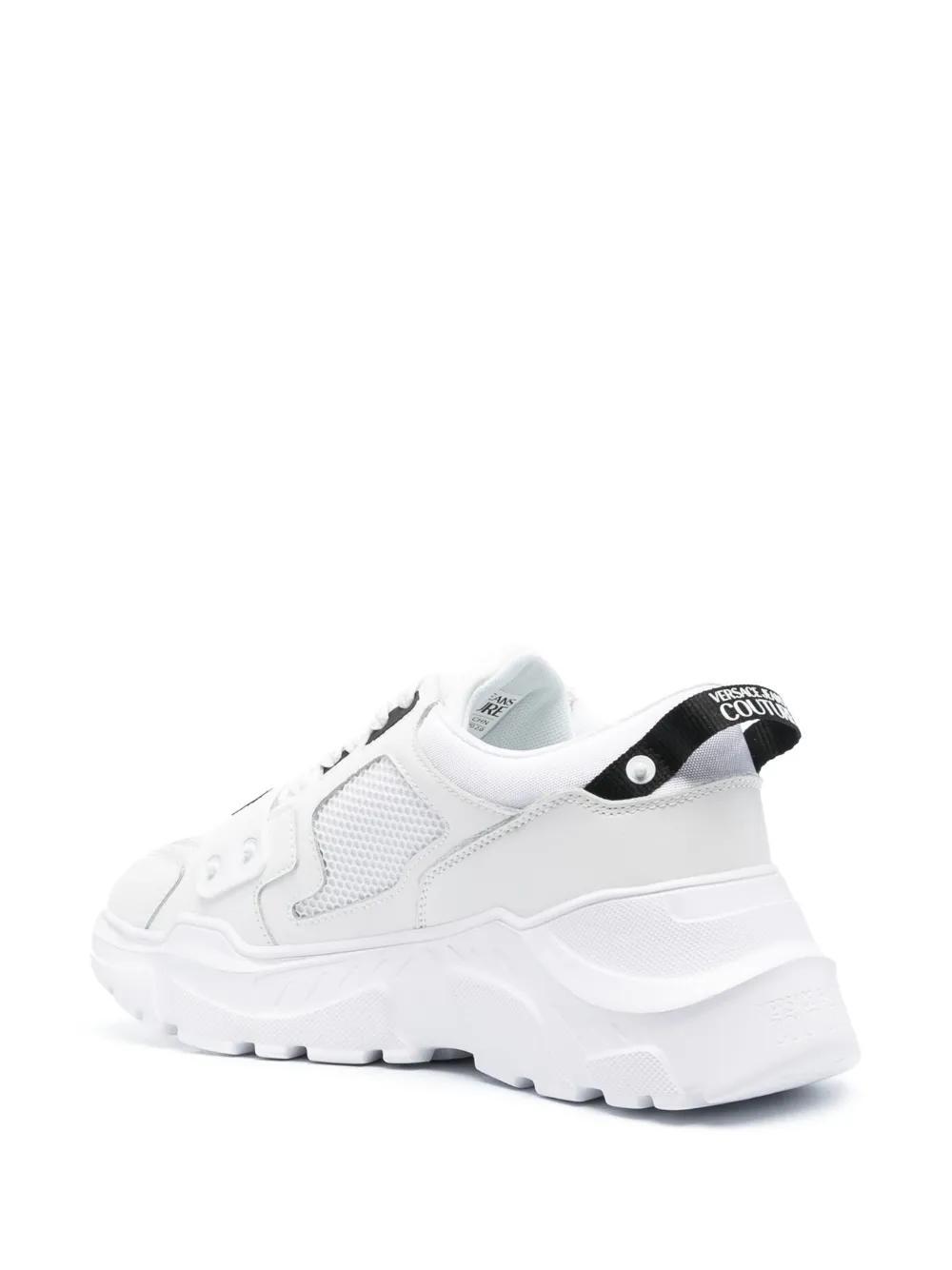 panelled leather low-top sneakers Product Image