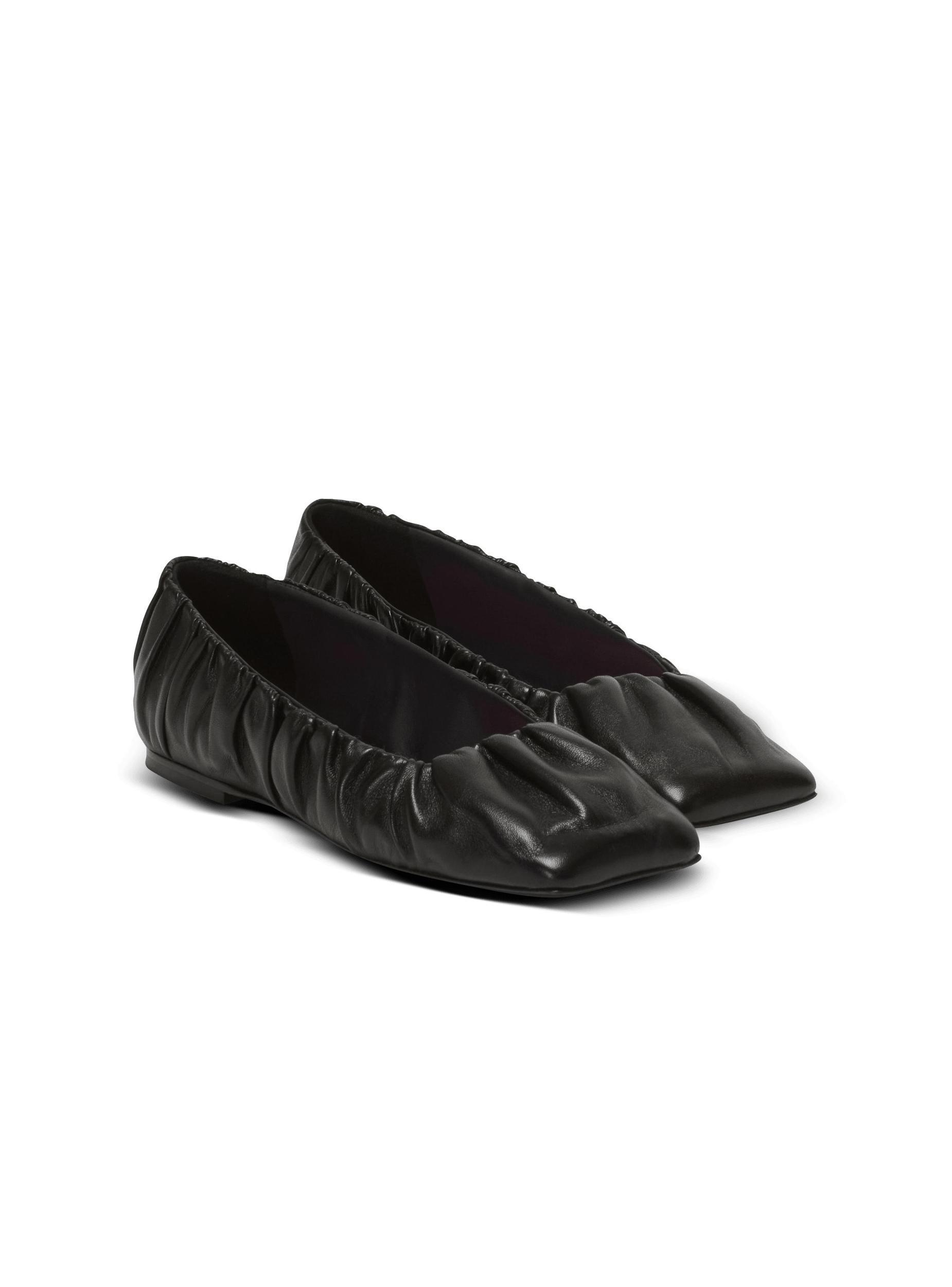 Eden ballet flats in gathered lambskin Product Image