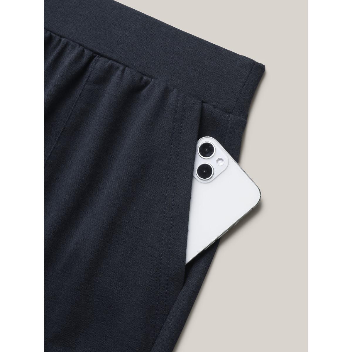 Plus Size Stretchy Waist Split Relaxed Shorts Women Midnight Casual Slit Loose Everyday Shorts BloomChic 22-24/3X Product Image