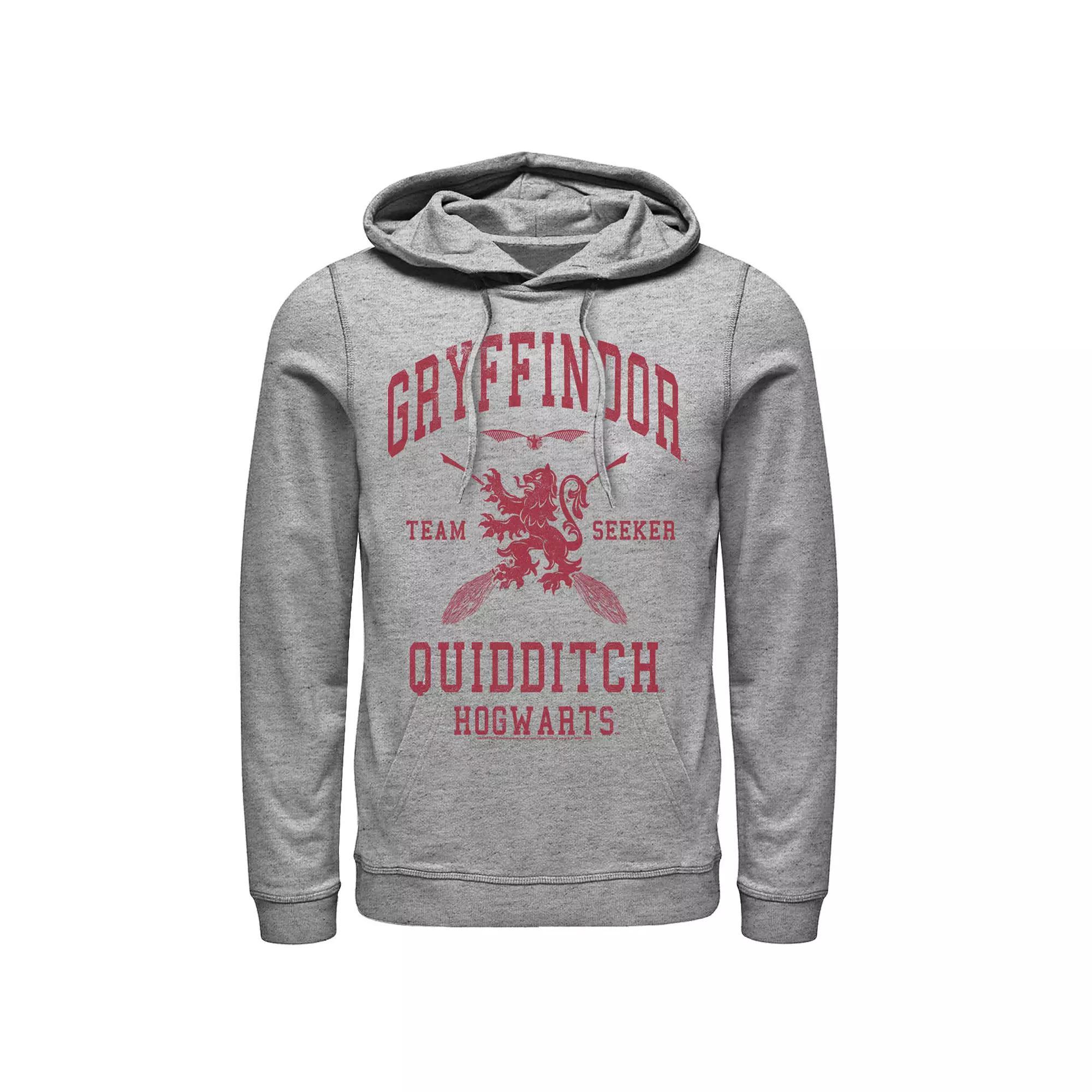 Men's Harry Potter Slytherin Team Seeker Text Hoodie, Size: Large, Athletic Grey Product Image