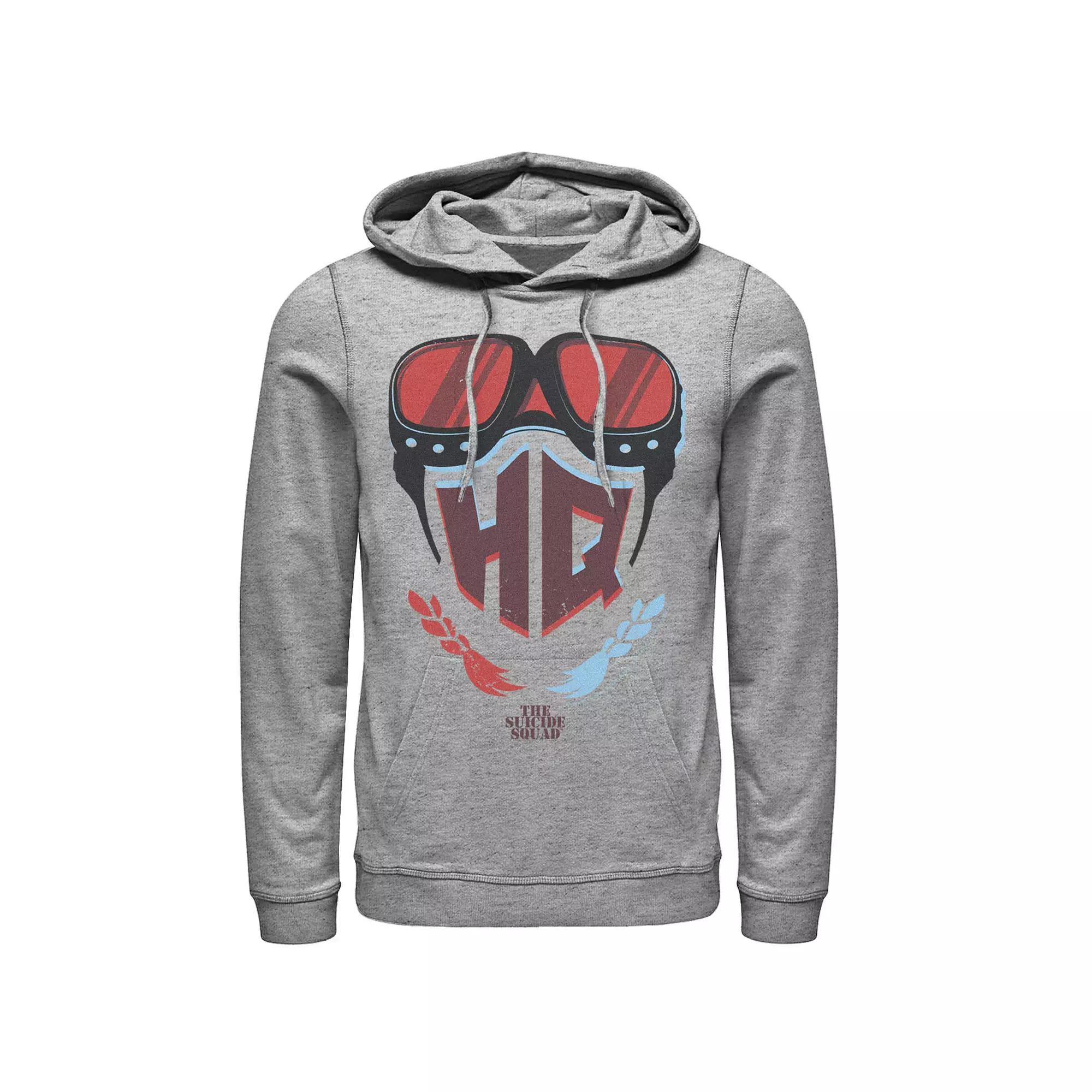 Men's The Suicide Squad HQ Goggles Hoodie, Size: XL, Athletic Grey Product Image