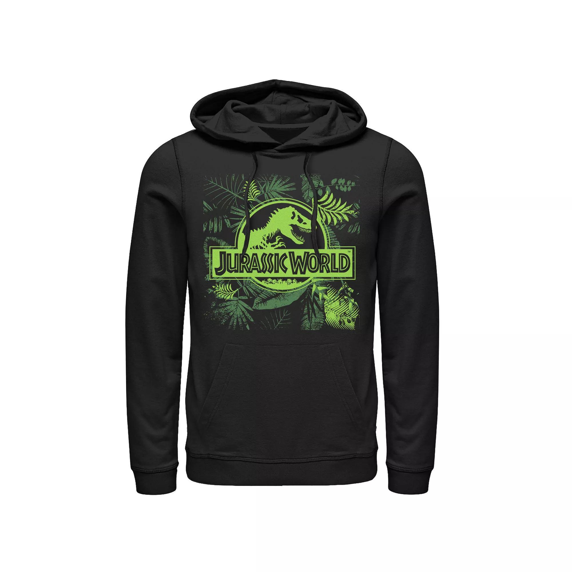 Men's Jurassic World Jungle Classic Logo Hoodie, Size: Large, Black Product Image