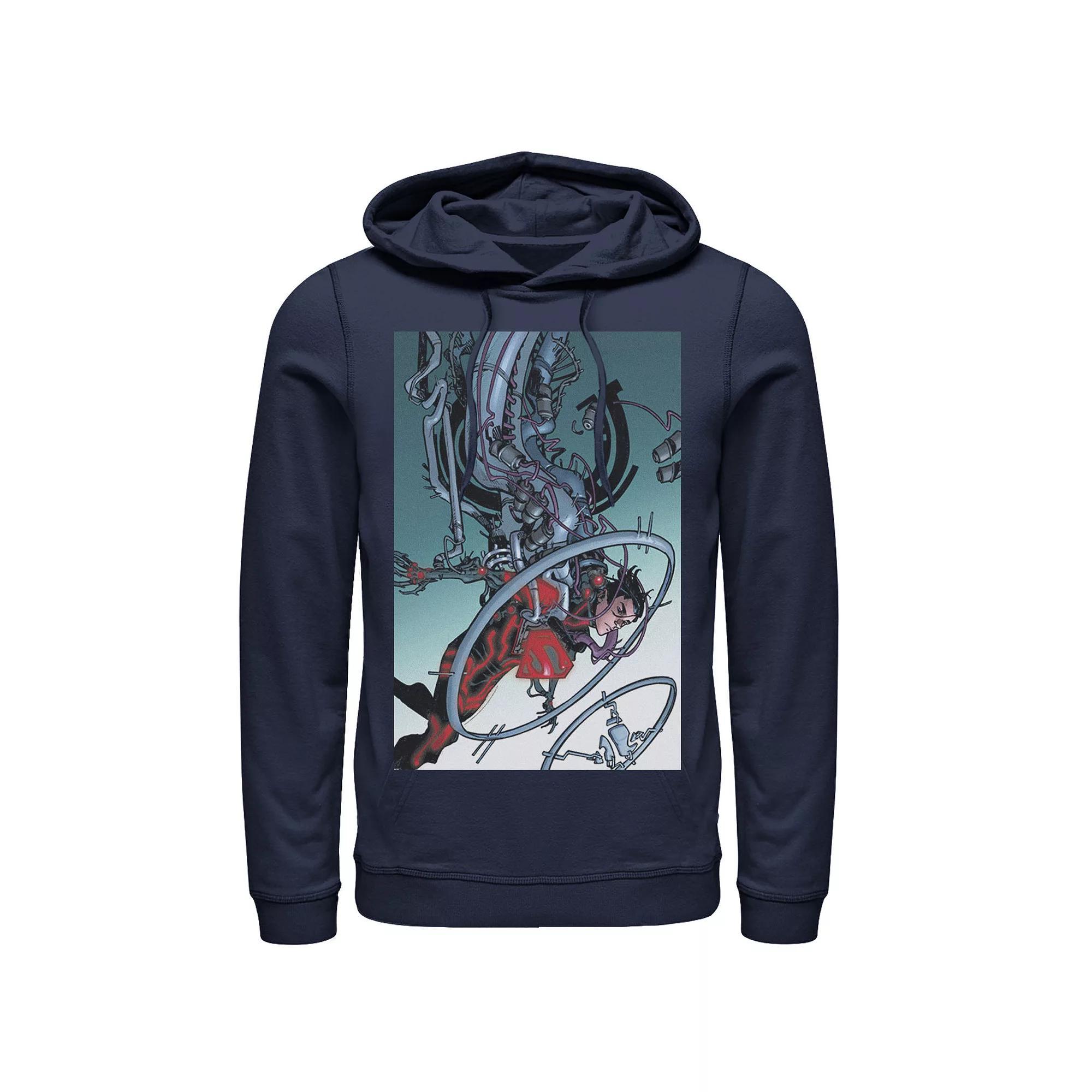 Men's DC Comics Superman Mechanics Comic Poster Hoodie, Size: Small, Black Product Image