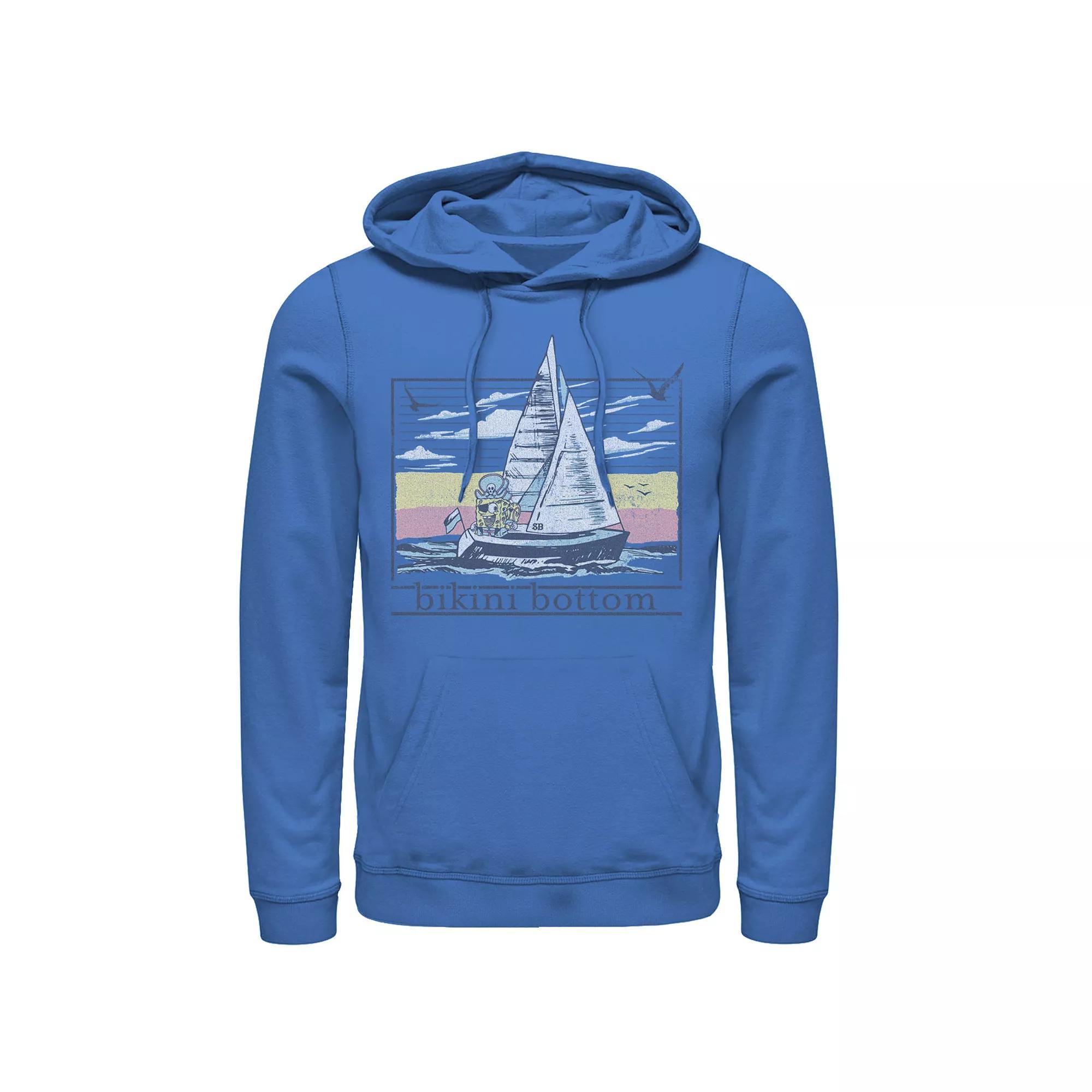 Men's Nickelodeon SpongeBob SquarePants Santa Claus Hoodie, Size: Small, Blue Product Image