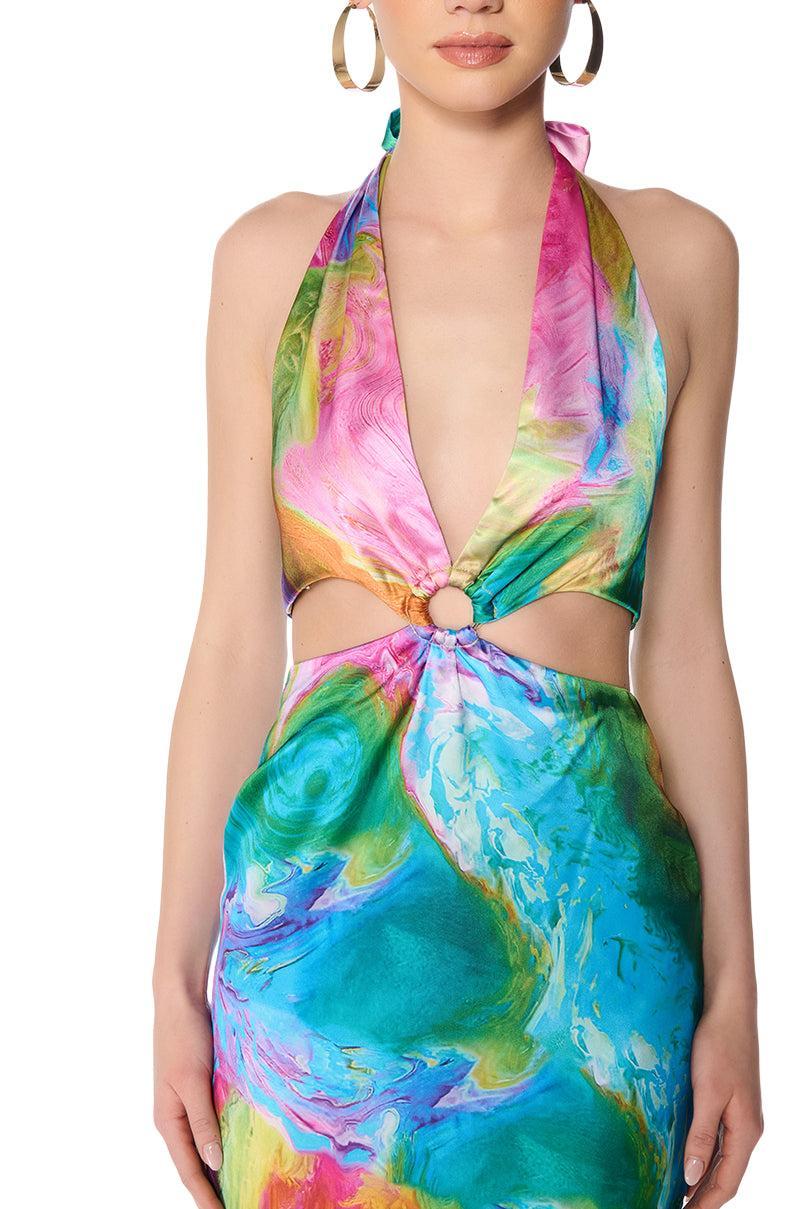 FREE SPIRIT SATIN MAXI DRESS Product Image