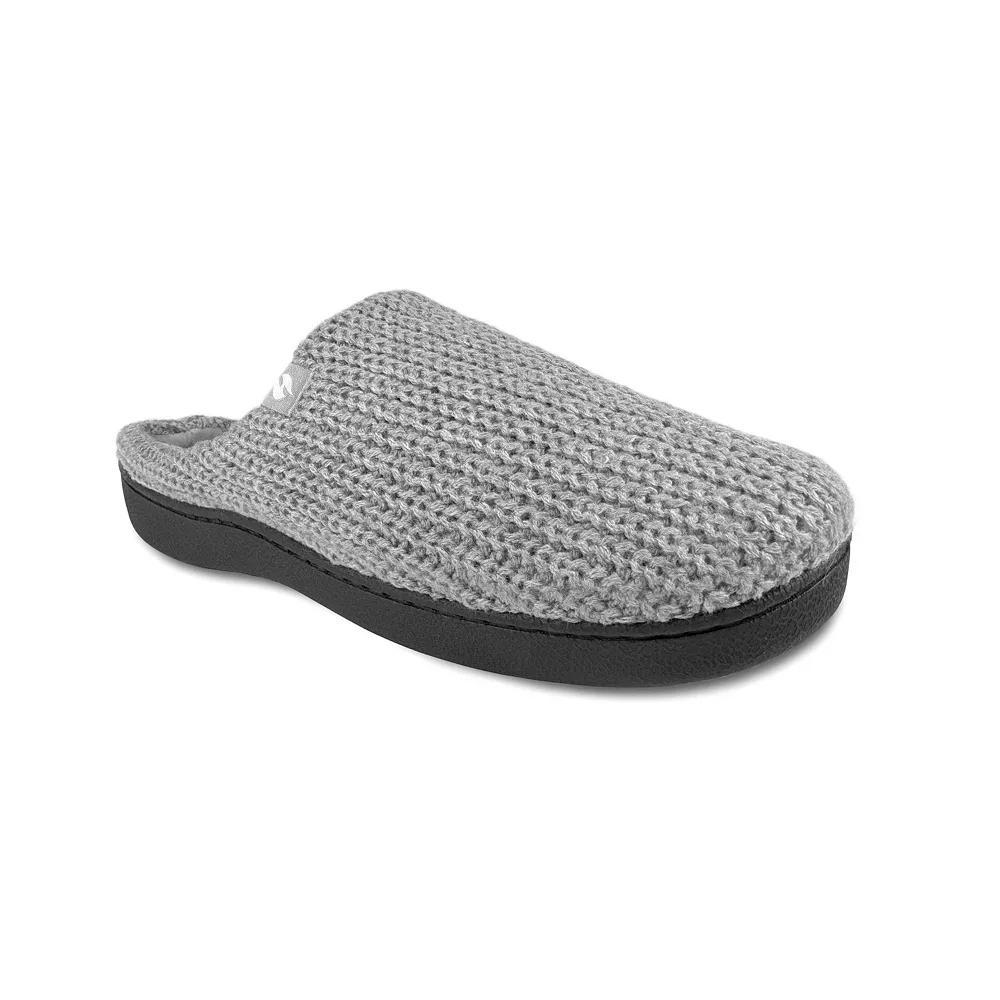 Heat Holders Men's Heatweaver Knit Scuff Slippers, Size: 7-8, Grey Product Image