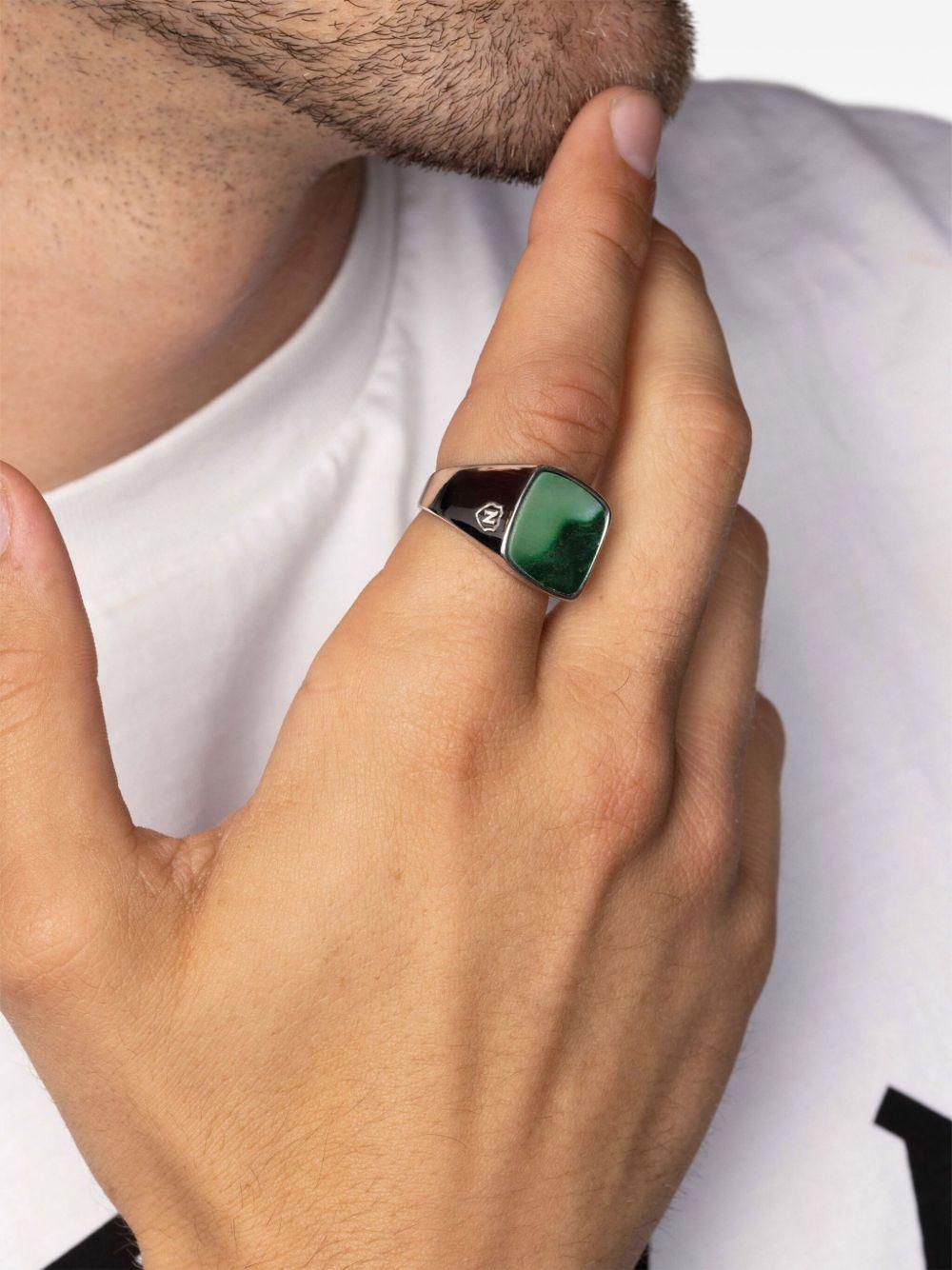 silver-plated jade ring Product Image
