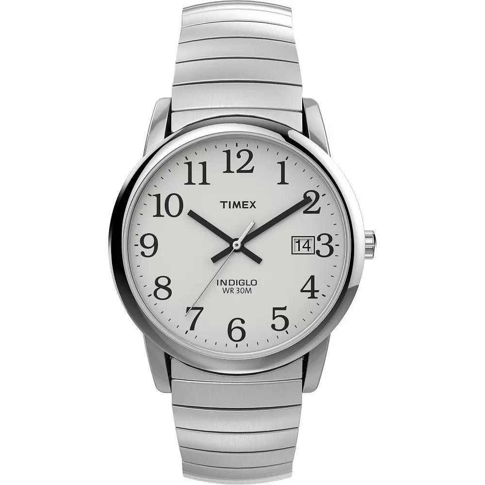Men's Timex Easy Reader Expansion Band Watch - Silver T2H451JT Product Image