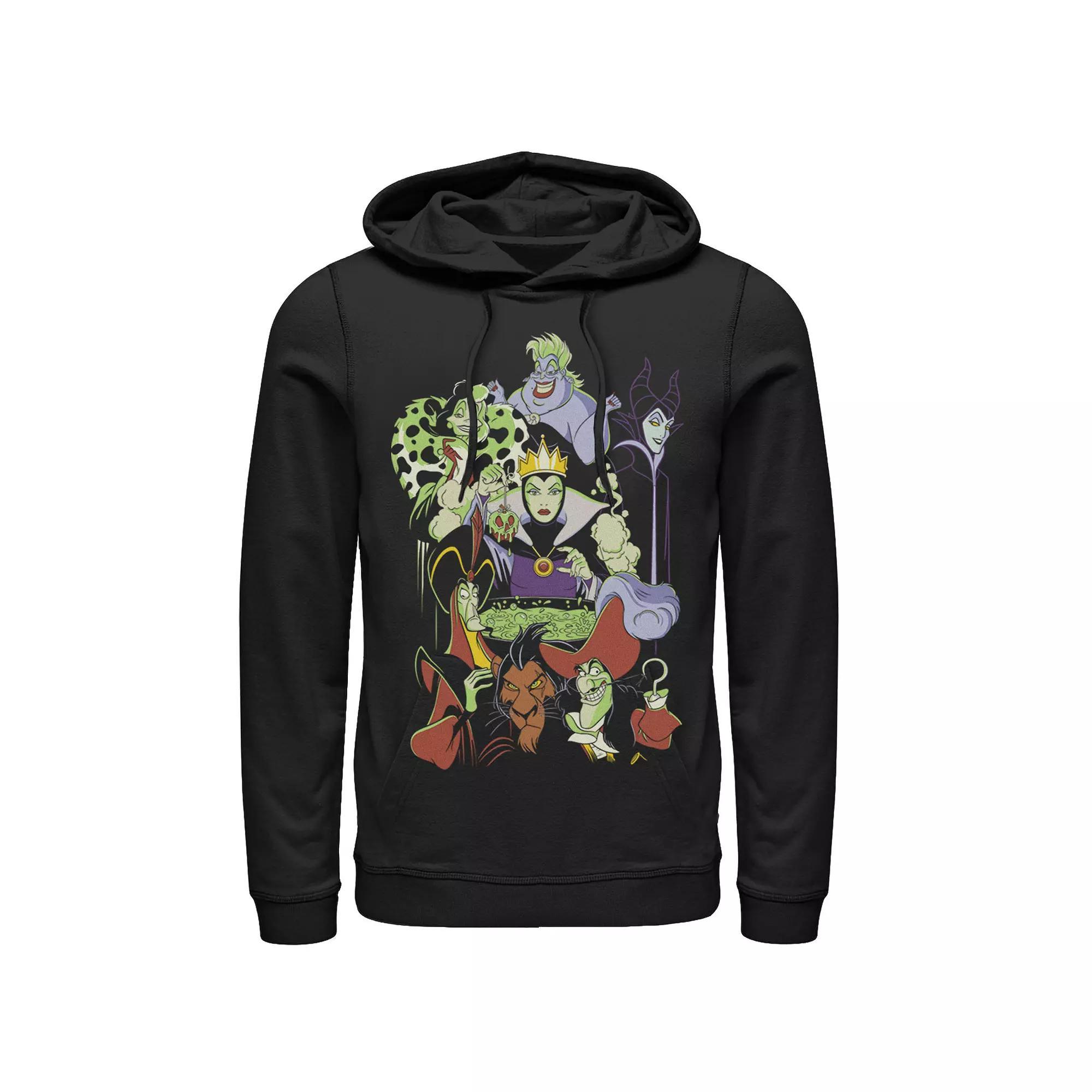 Disney Villains Men's Cauldron Group Shot Hoodie, Size: Small, Black Product Image