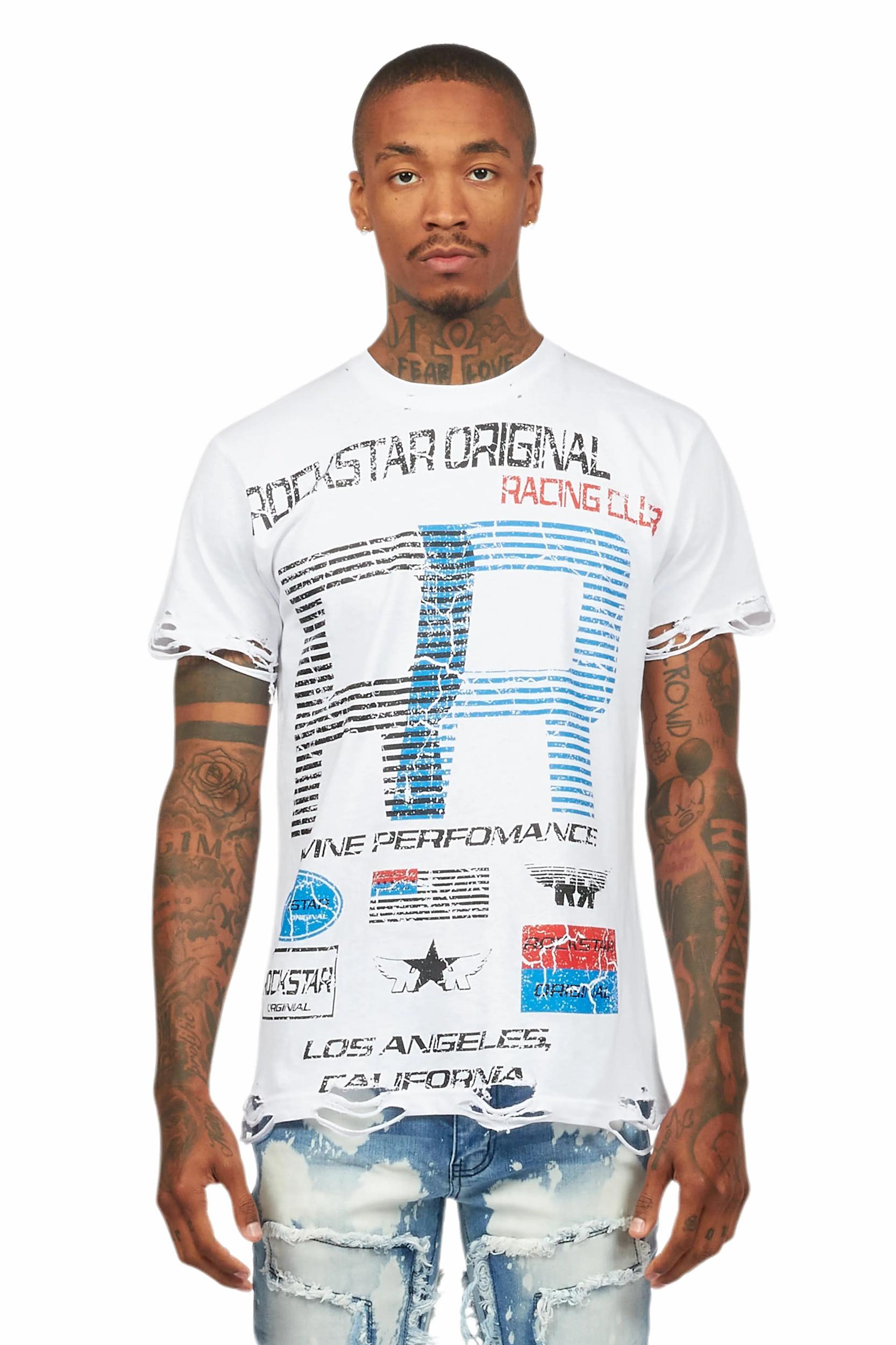 RSO Racing Club White Graphic T-Shirt Male Product Image
