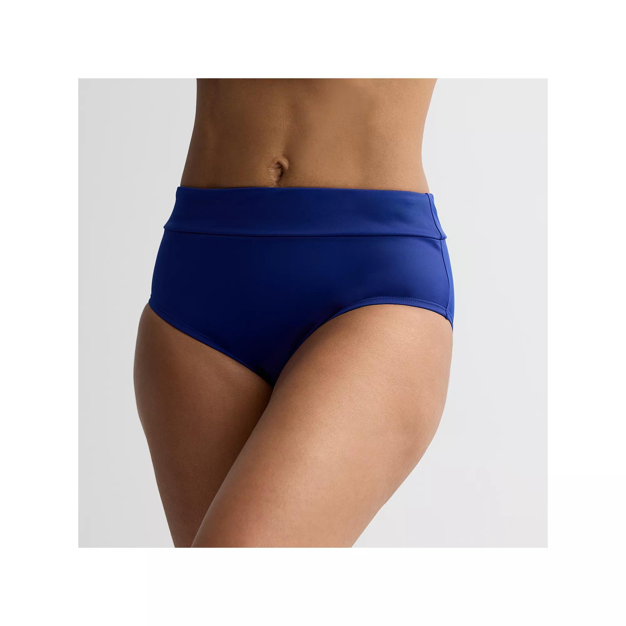 Women's Bal Harbour Tummy Control Swim Brief Bottoms, Size: Medium, Blue Product Image