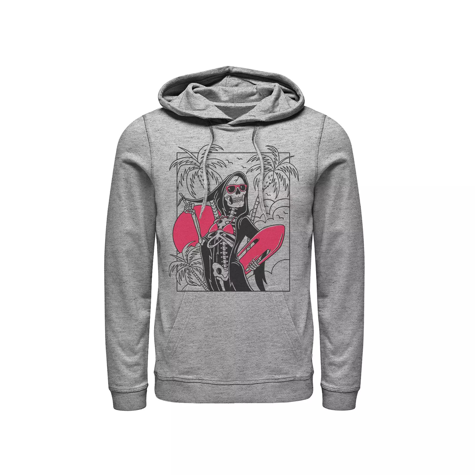 Men's Jurassic Park White Distressed Circle Logo Pullover Hoodie, Size: Large, Blue Product Image