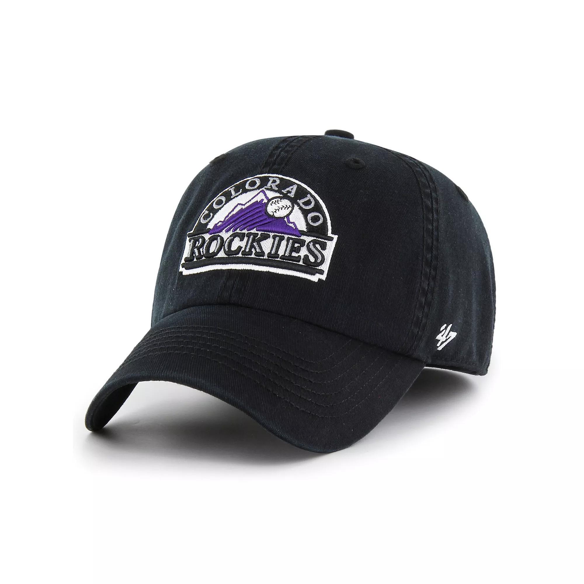 Men's '47 Black Colorado Rockies Cooperstown Collection Franchise Fitted Hat, Size: XL Product Image