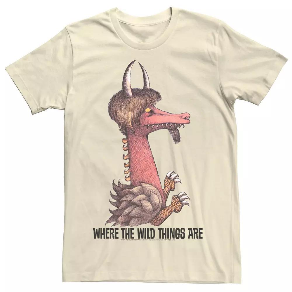 Men's Where The Wild Things Are Long Neck Monster Portrait Tee, Size: Medium, Natural Product Image