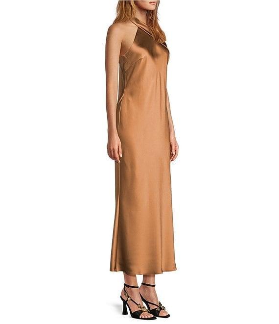 Antonio Melani Darah Satin Halter Neck Sleeveless Dress Product Image