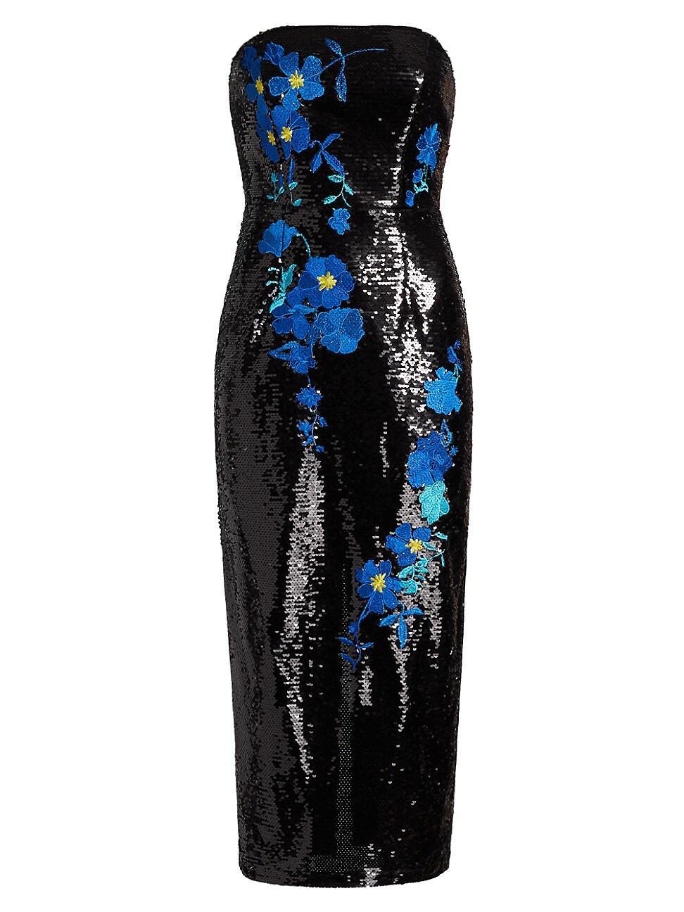 Womens Kait Vines of Floral Sequin Dress Product Image